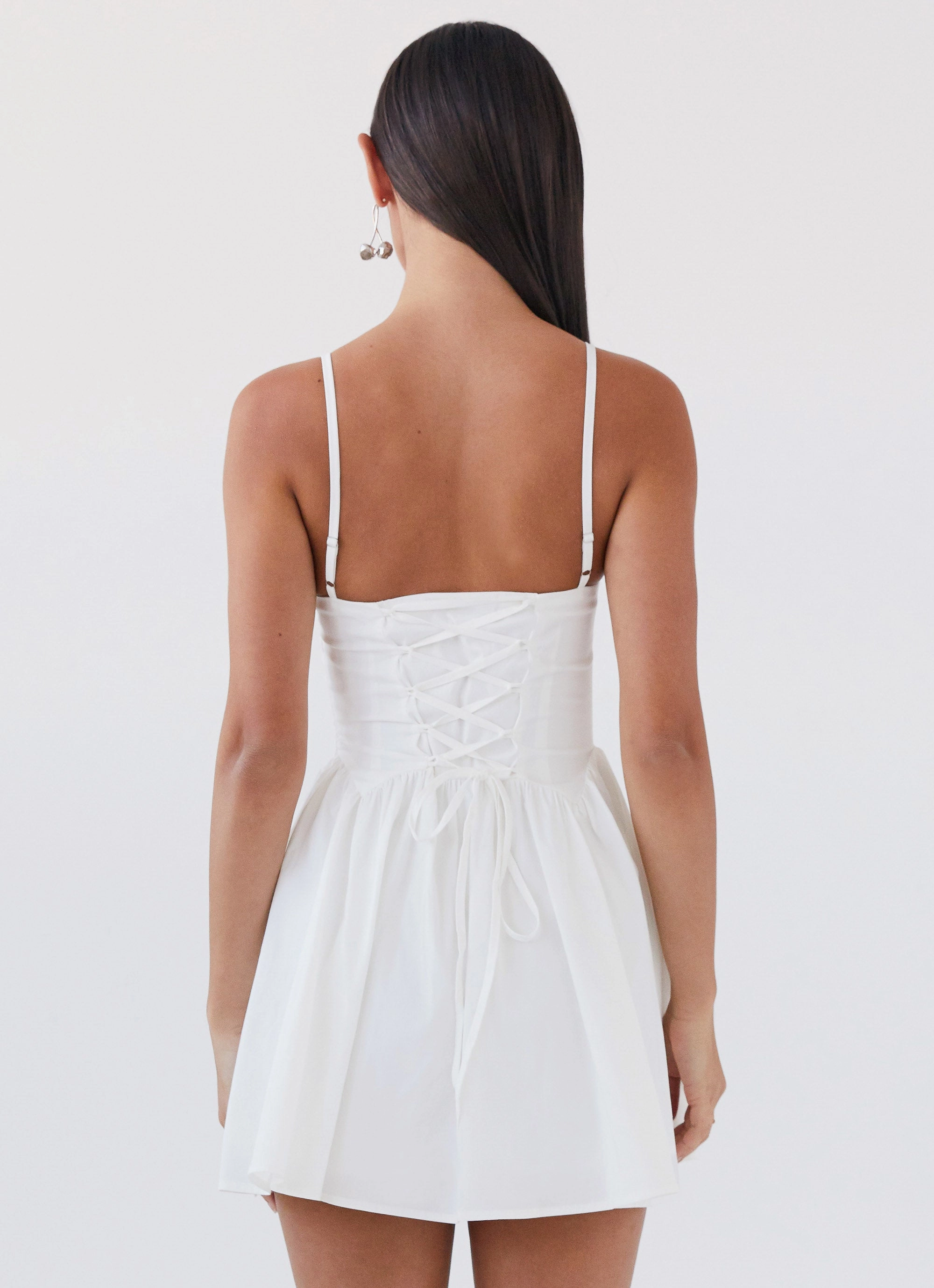 Fashionable Touch Movement Friendly Tesoro Mio Mini Dress - White