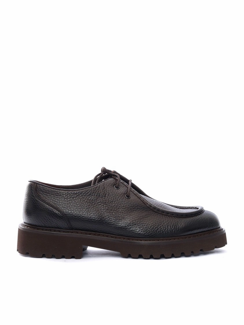 Edge Core Luxe Shade Textured Calfskin Derby Shoes