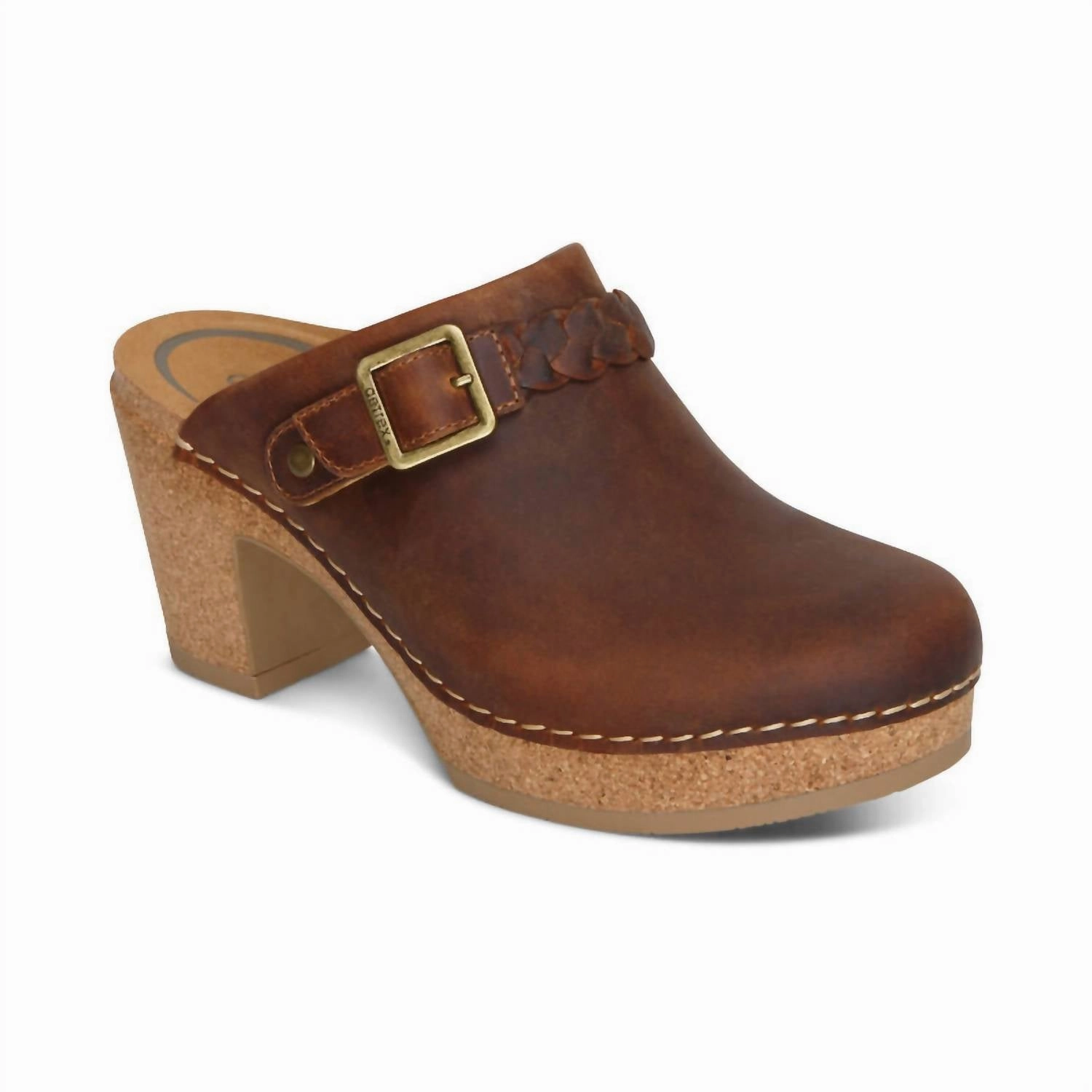 Stay Comfortable Jogging Women's Corey Heeled Clog In Brown