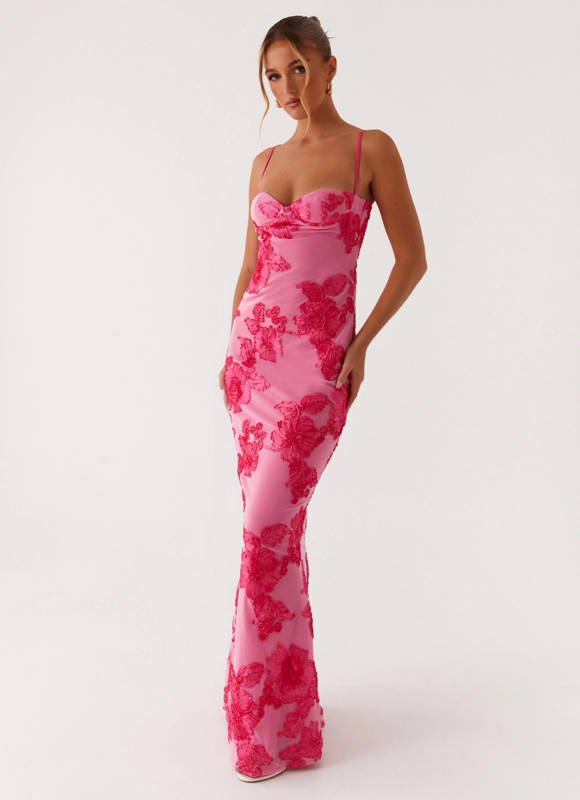 That Girl Maxi Dress - Pink Lace-Edge All-Occasion Look