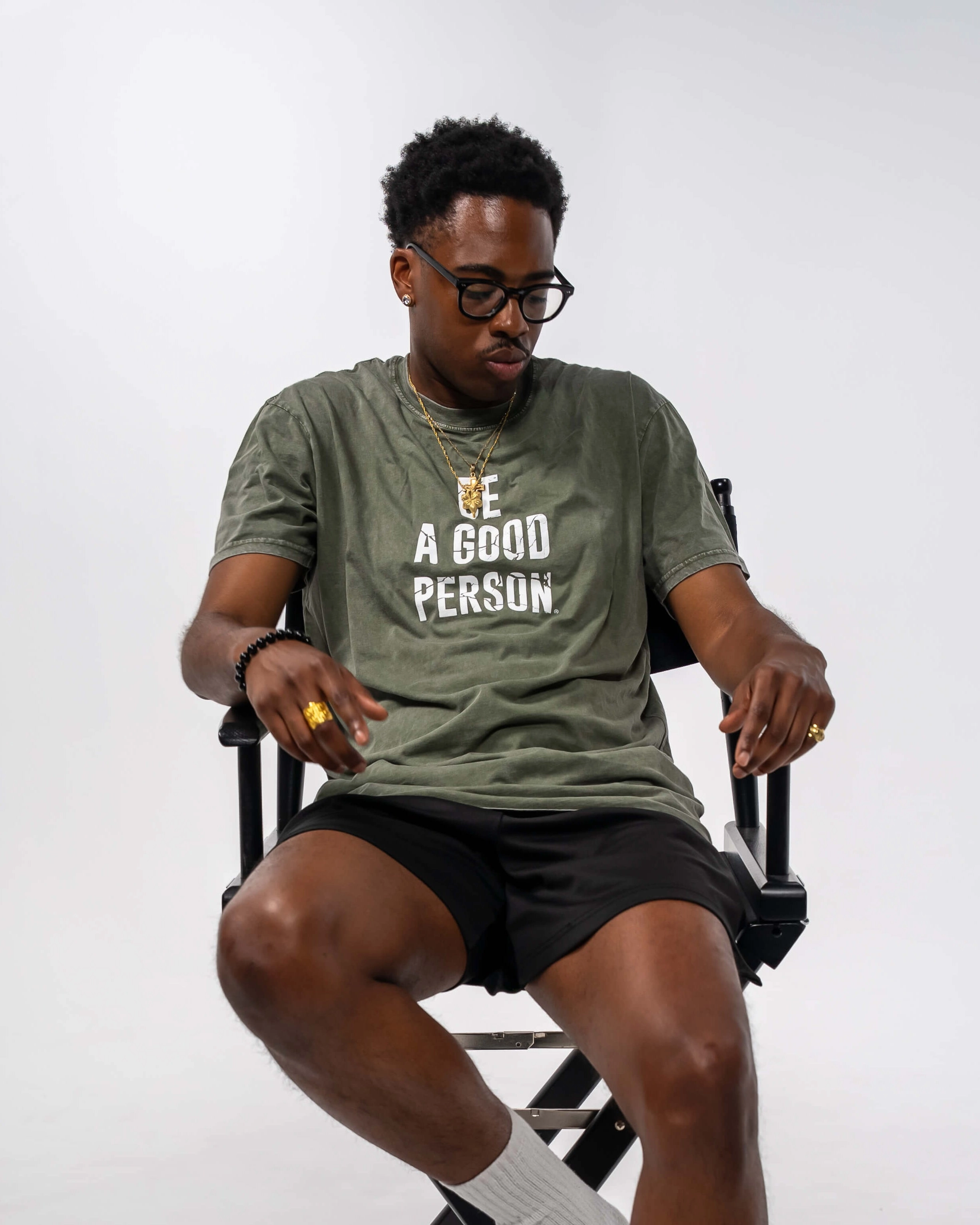 Vintage Relaxed T-Shirt - Moss Stone Wash Stain Resistant Travel Trend Look