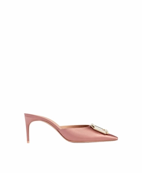 Mona 70 Satin Blush Mules Cushioned Footwear