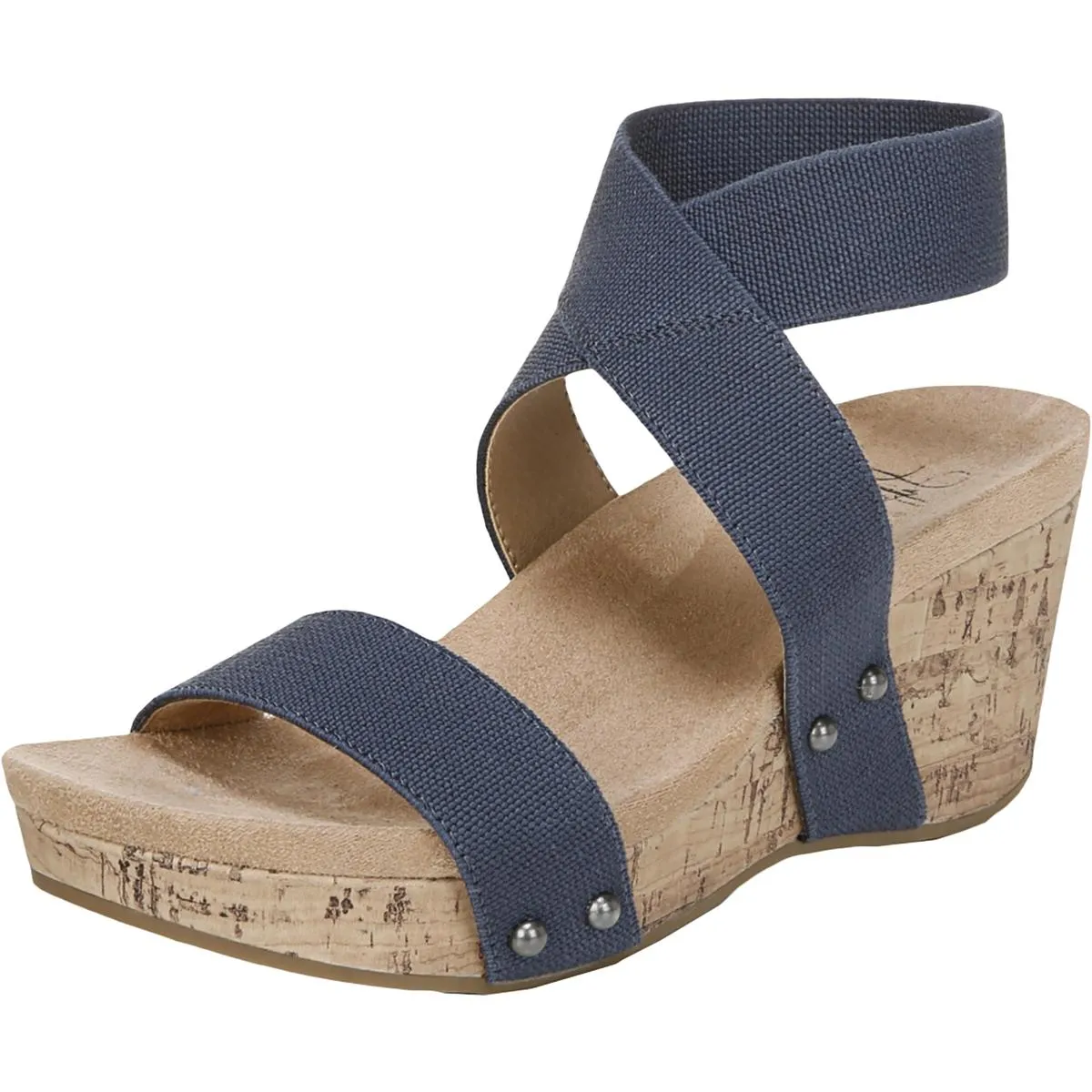 Toe Post Bay Walk Del Mar Womens Ankle Strap Open Toe Wedge Sandals