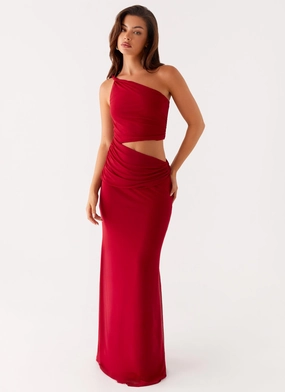 Three Wishes Maxi Dress - Raspberry Soft Stretch
