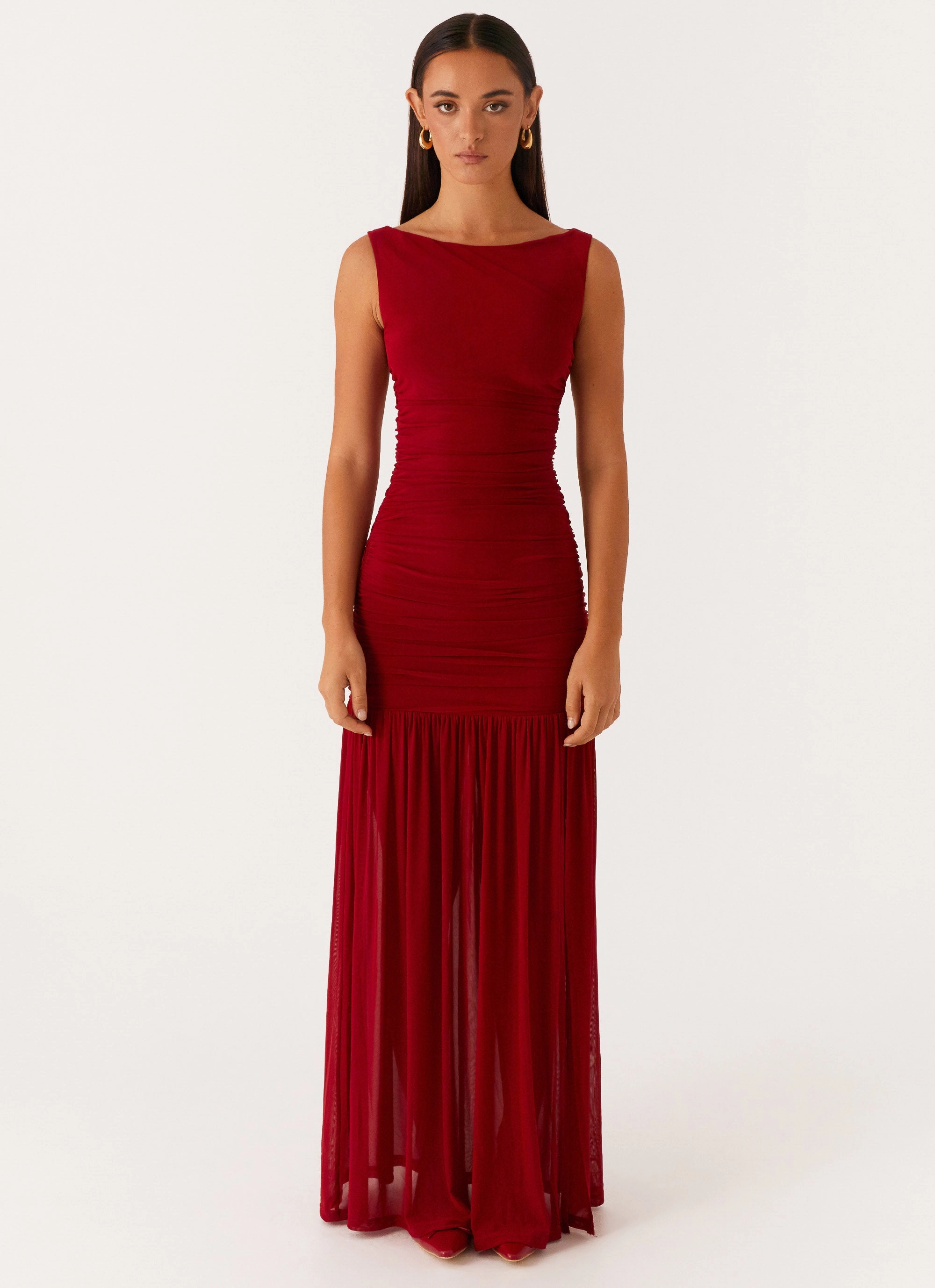 Manon Maxi Dress - Red Stylish Appearance Urban Minimalism
