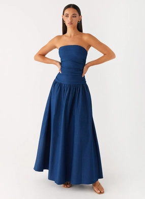 Outfit Core Carmel Denim Maxi Dress - Indigo