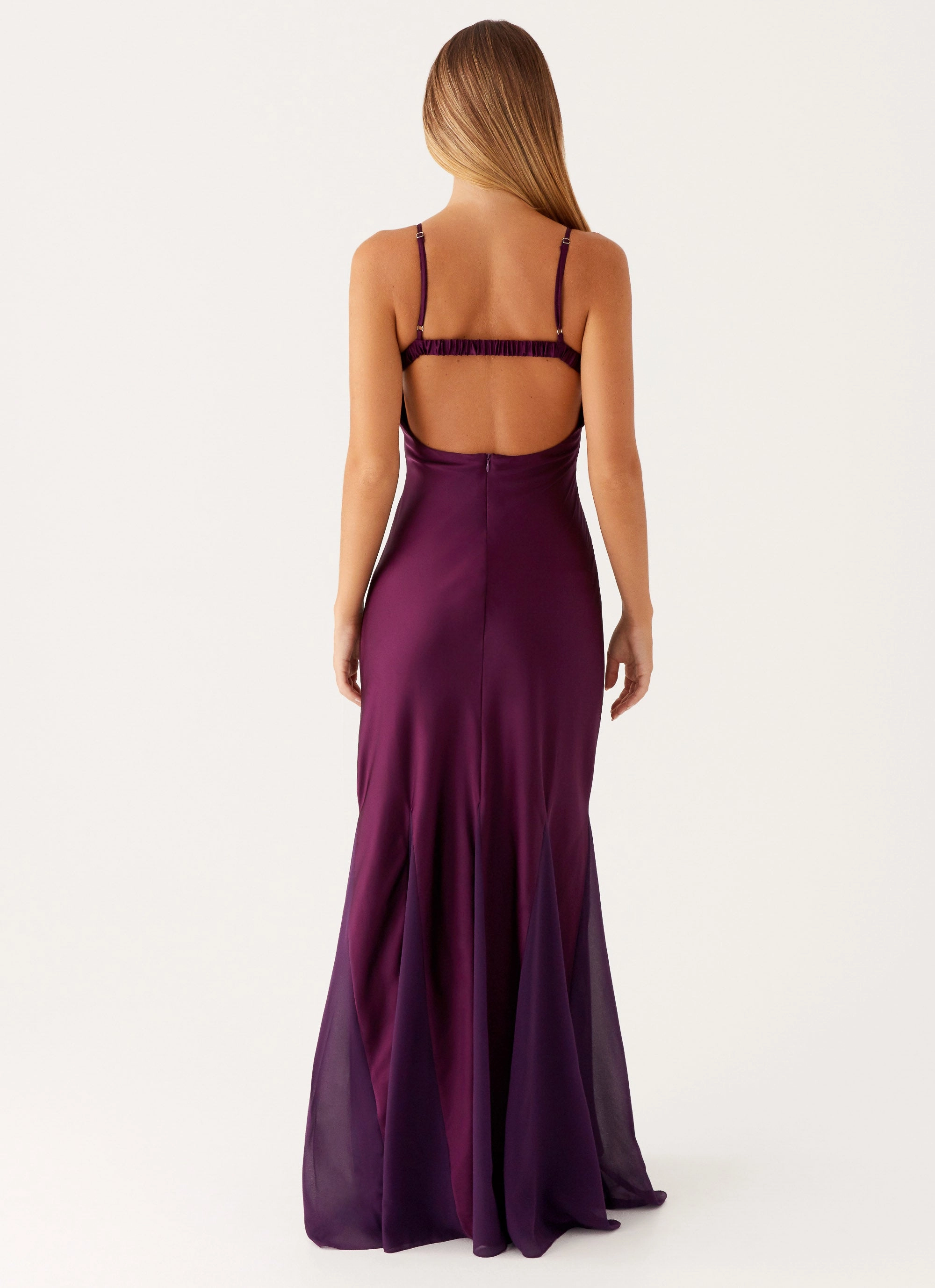 Ravello Maxi Dress - Mulberry Open Back Dreamy Presence