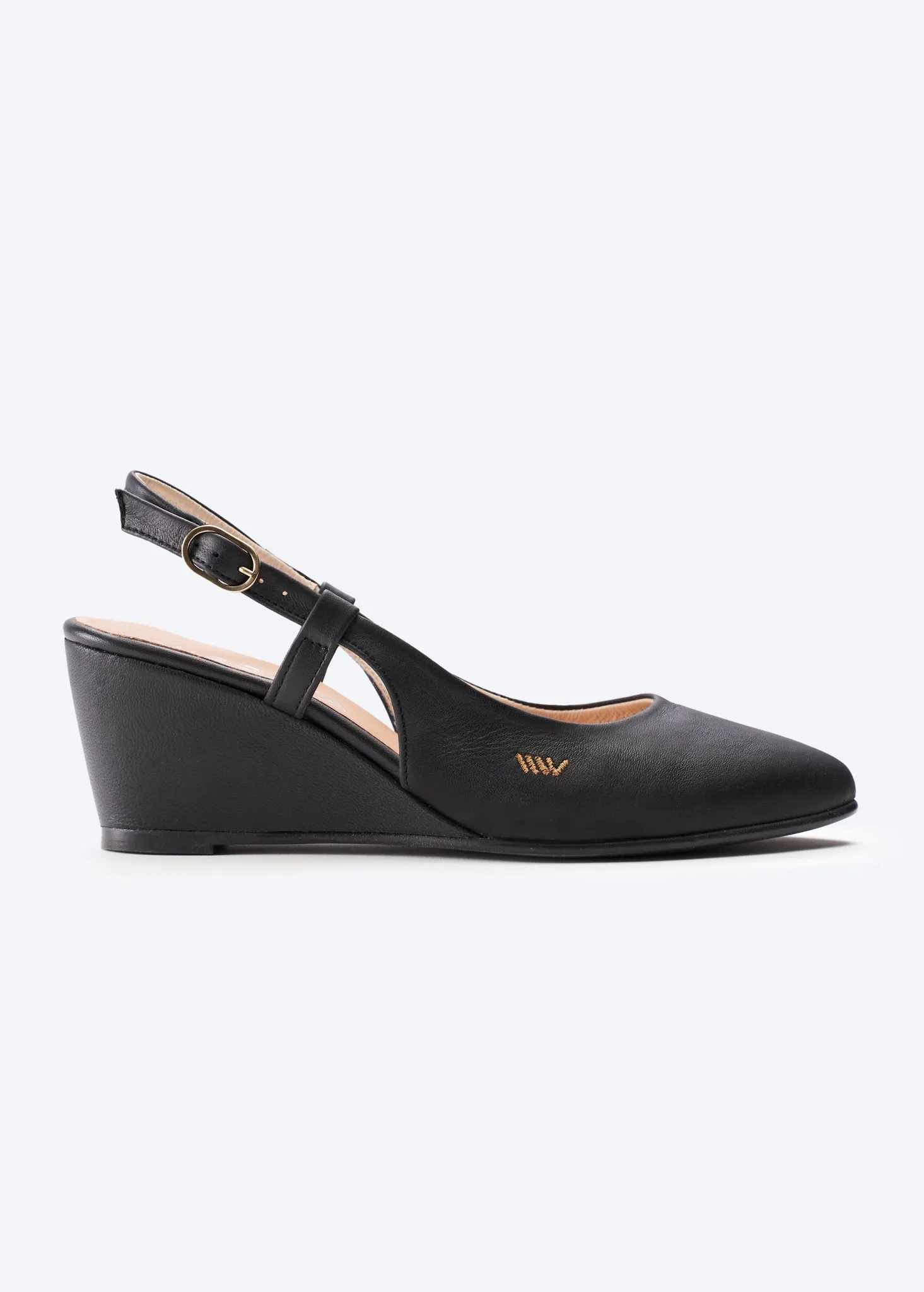 Tivoli Leather Wedges Wide Base Platform