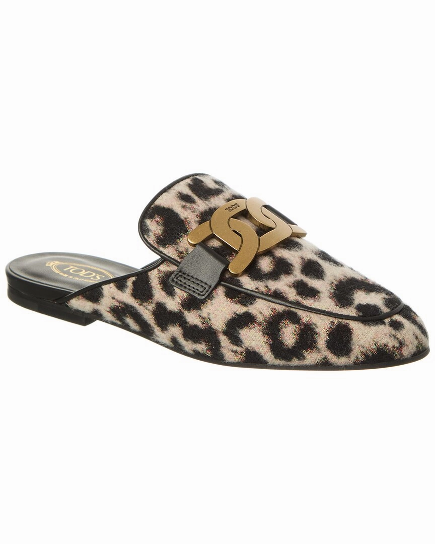 TOD??s Leather-Trim Mule Seamless Interior Construction