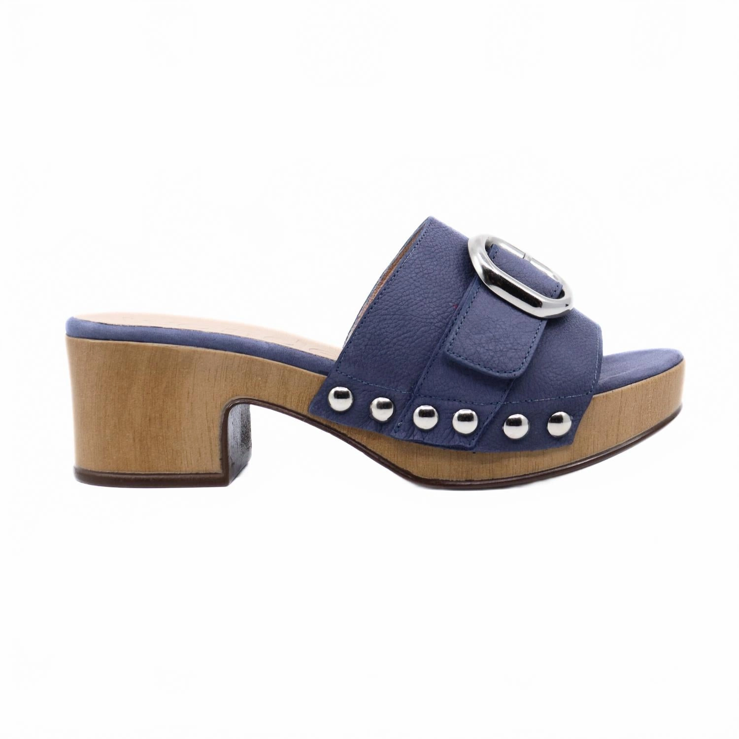 Elastic Strap Baltic Studded Women's Clog In Blue