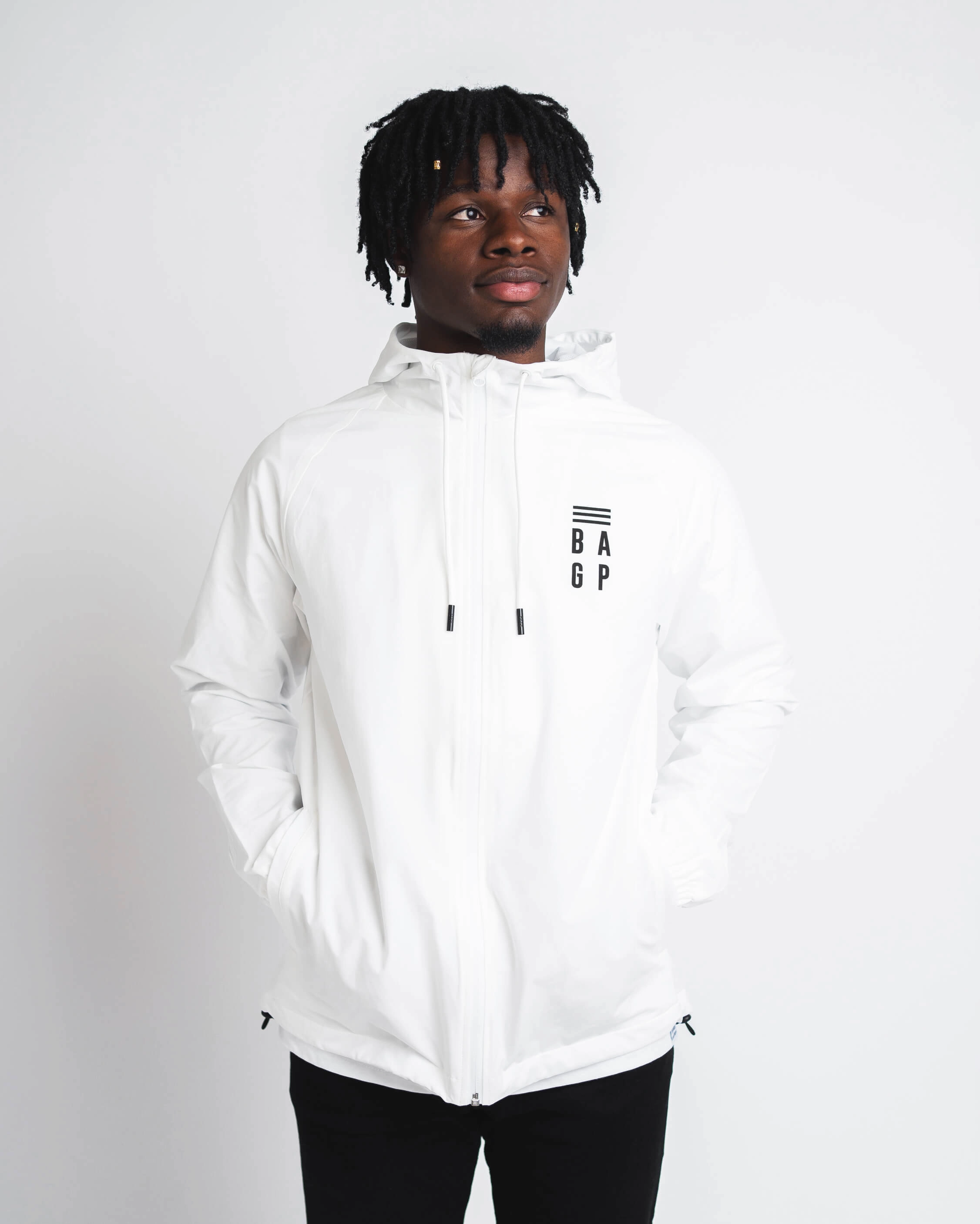 Signature Windbreaker - White Tear Resistant Reversible Dual Layer