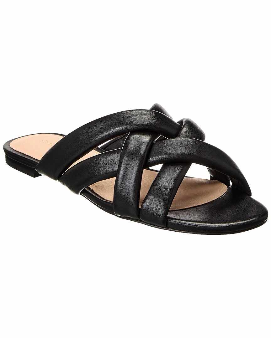 Stuart Weitzman Crossover Leather Slide No Fuss
