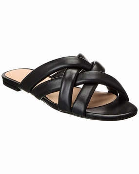 Stuart Weitzman Crossover Leather Slide No Fuss
