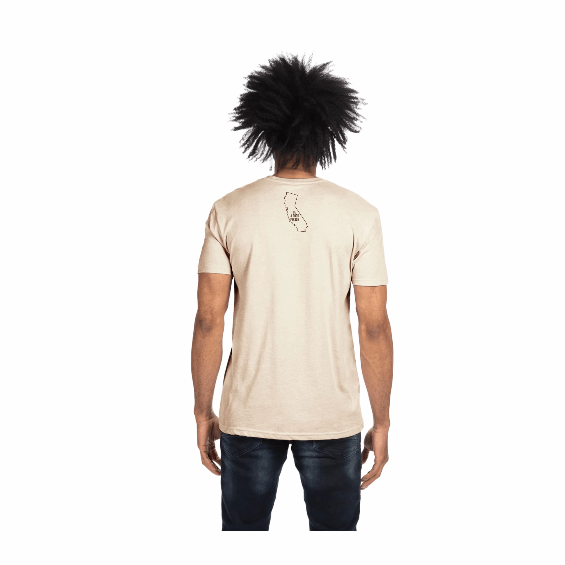 Chic Vibes Vintage authenticity Signature California Hometown T-Shirt - Cream