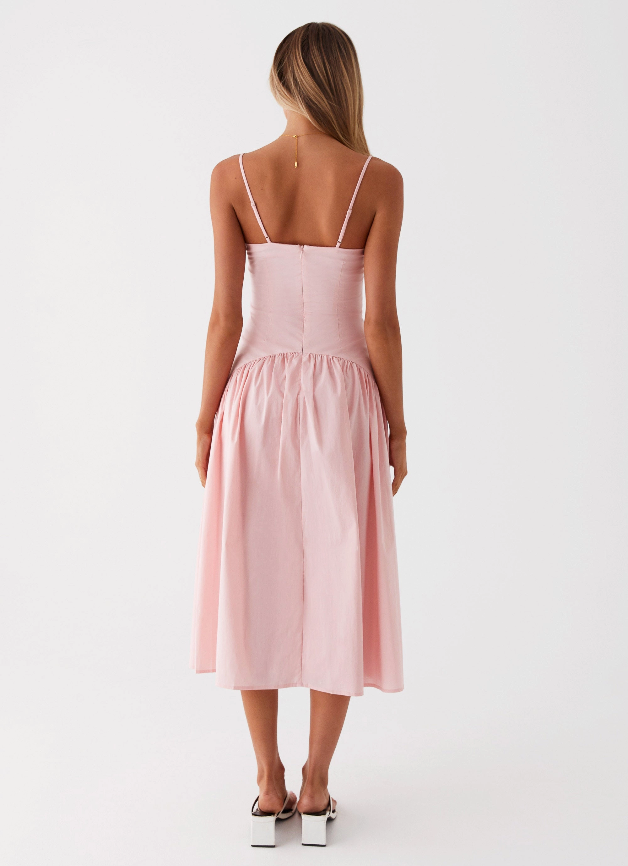 Chic Style Wear Playful Twist Yvette Corset Midi Dress - Pink