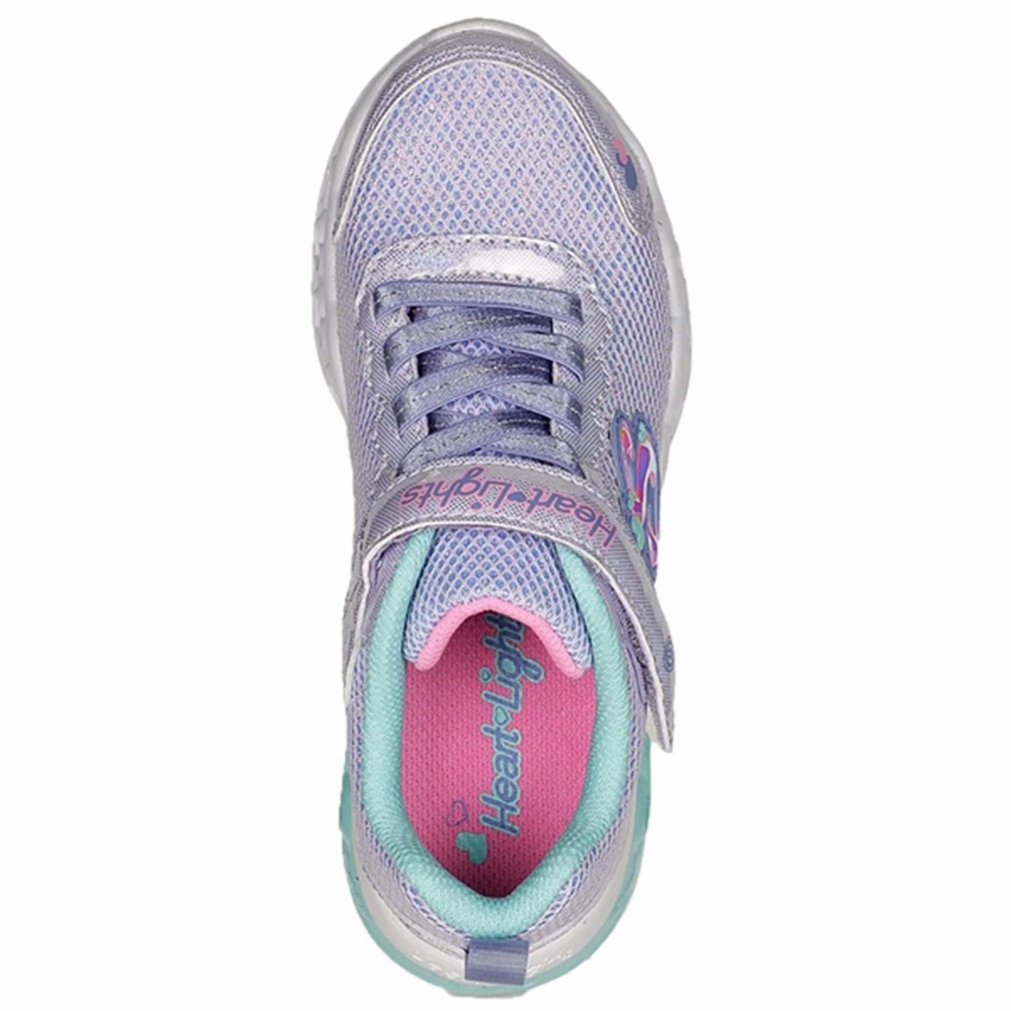 Fitness Focus Pace Support Skechers Flutter Heart Lights Sneakers Lavender Multicolor