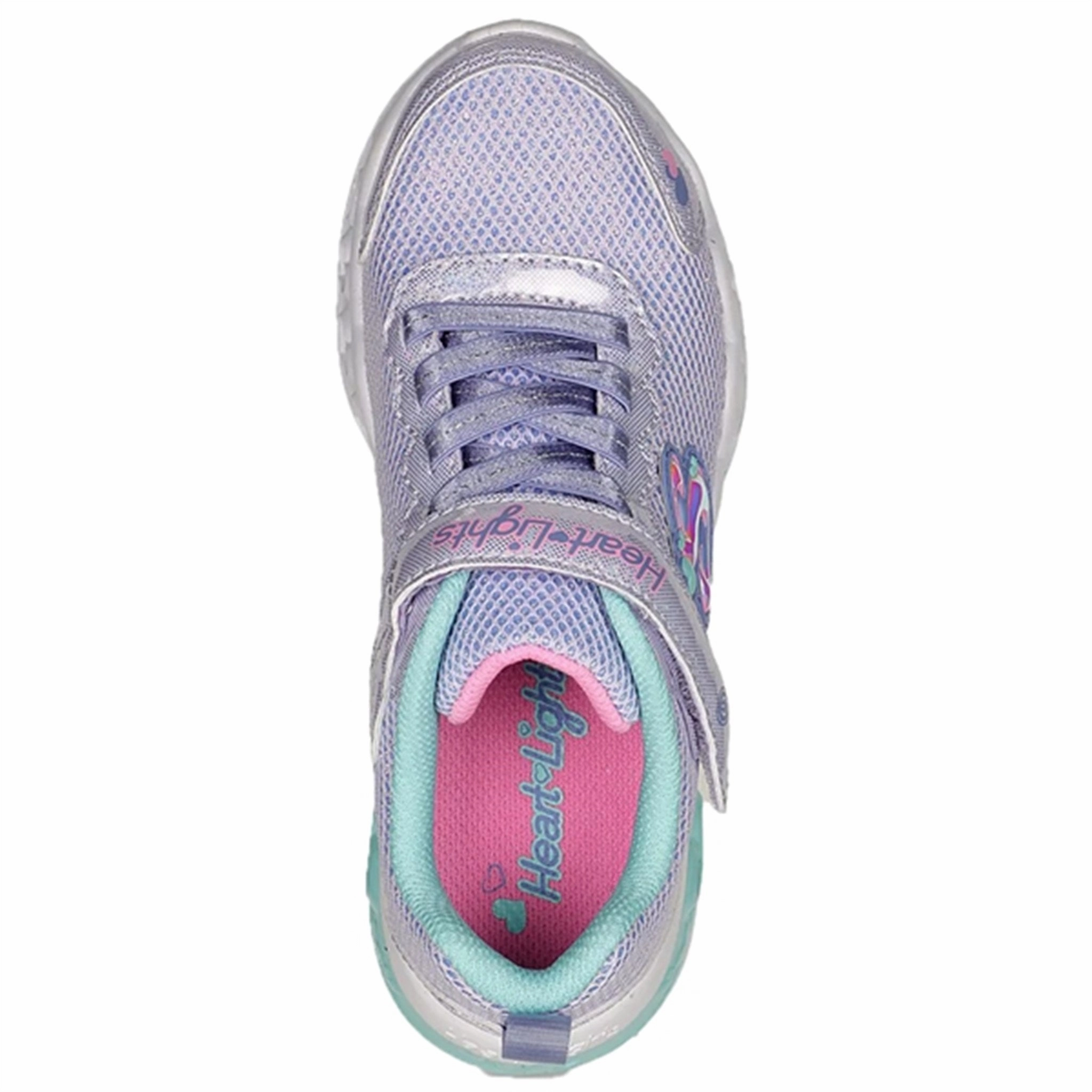 Runner's Choice Skechers Flutter Heart Lights Sneakers Lavender Multicolor
