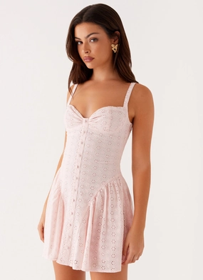 Sugar Plum Mini Dress - Peach Hidden Pocket Balanced feel