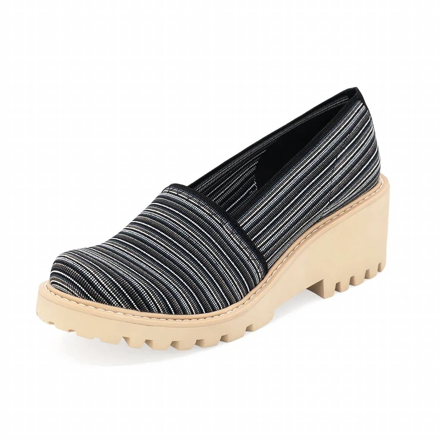 No Rub Women's Sheppard Shoes In Grey Stripe