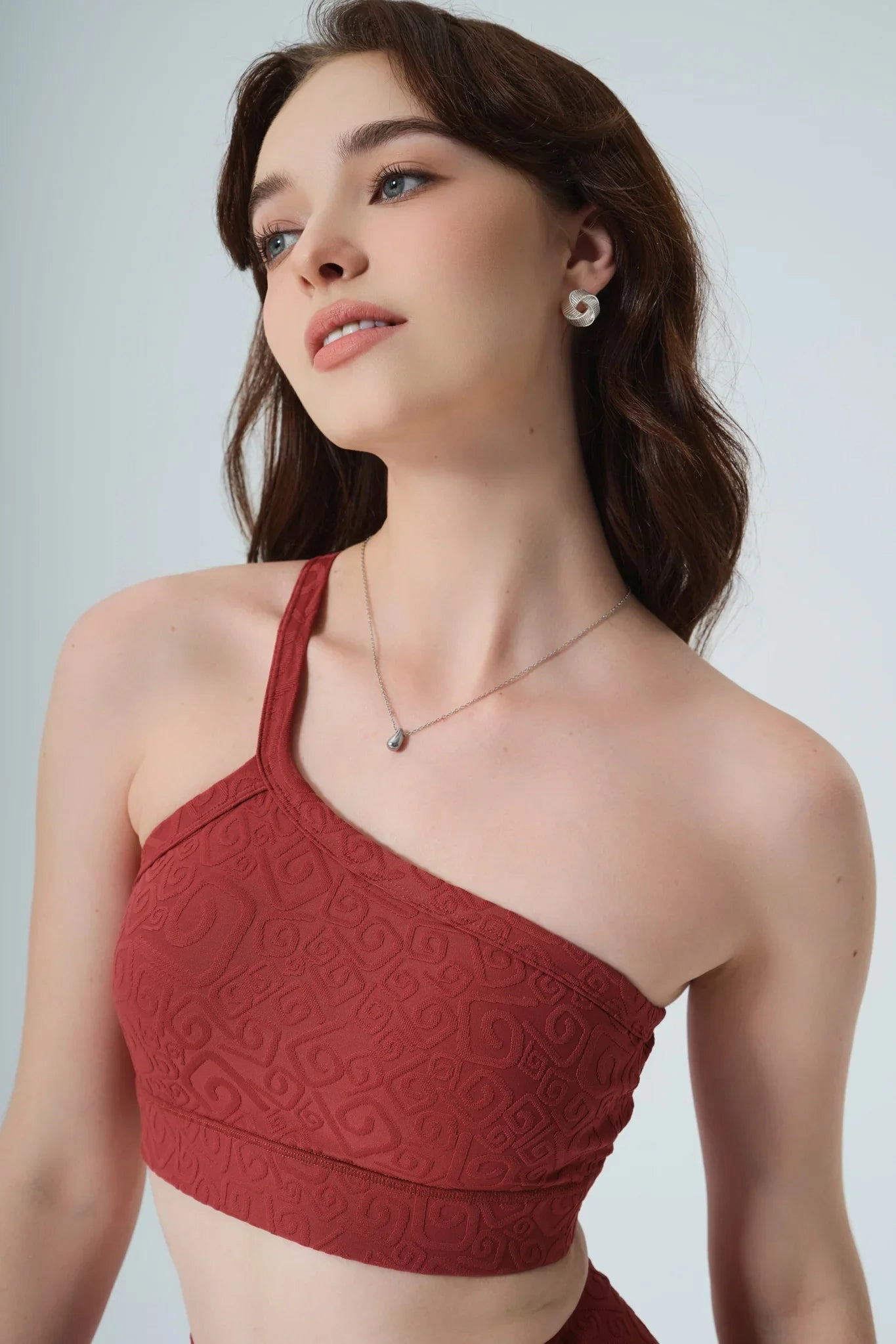 Serein 3D Single Strap Shoulder Bra - Merlot EasyCare Fabric Garment Dyed Finish