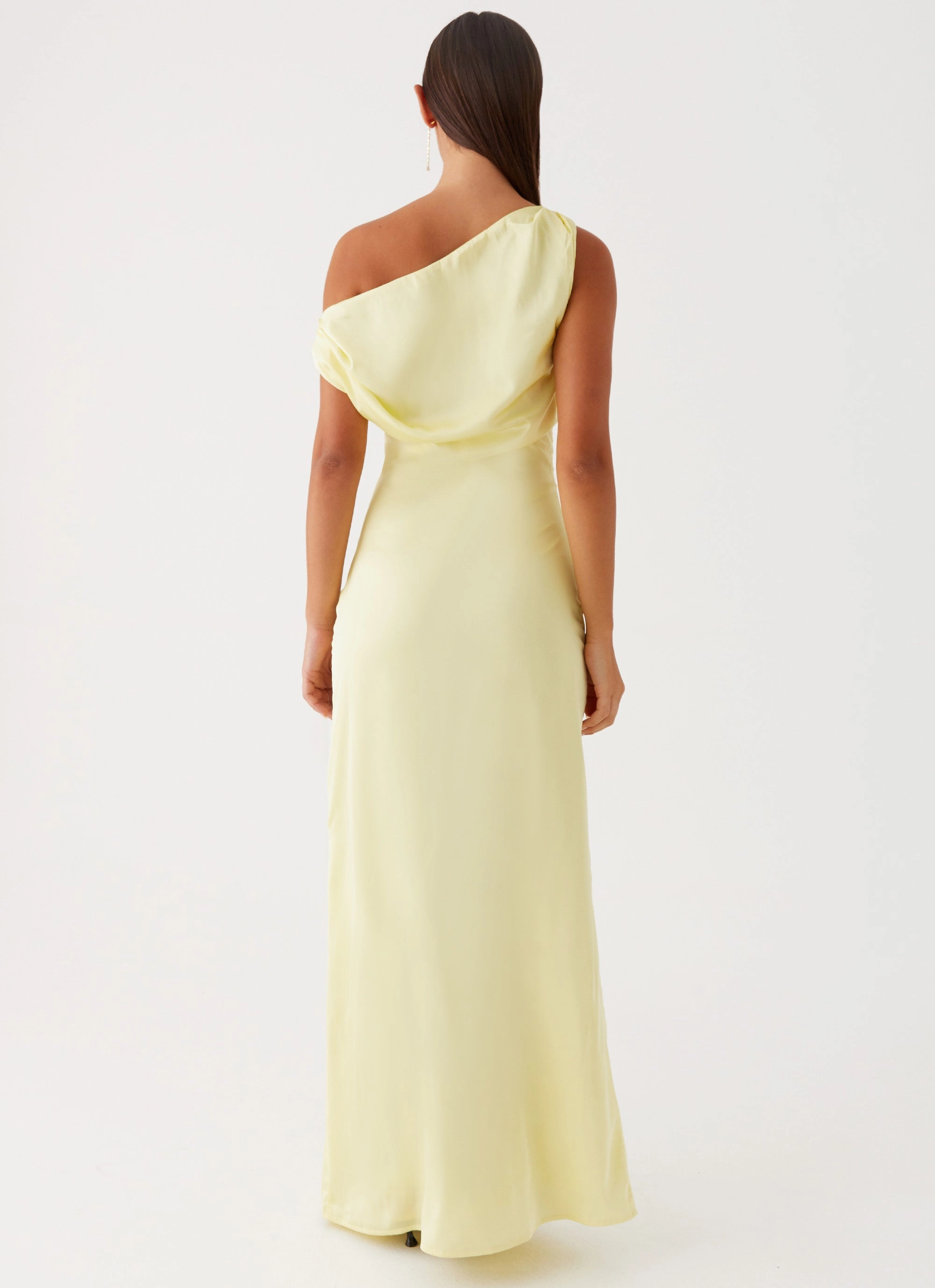Trend Glow Heart Of Glass Satin Maxi Dress - Yellow