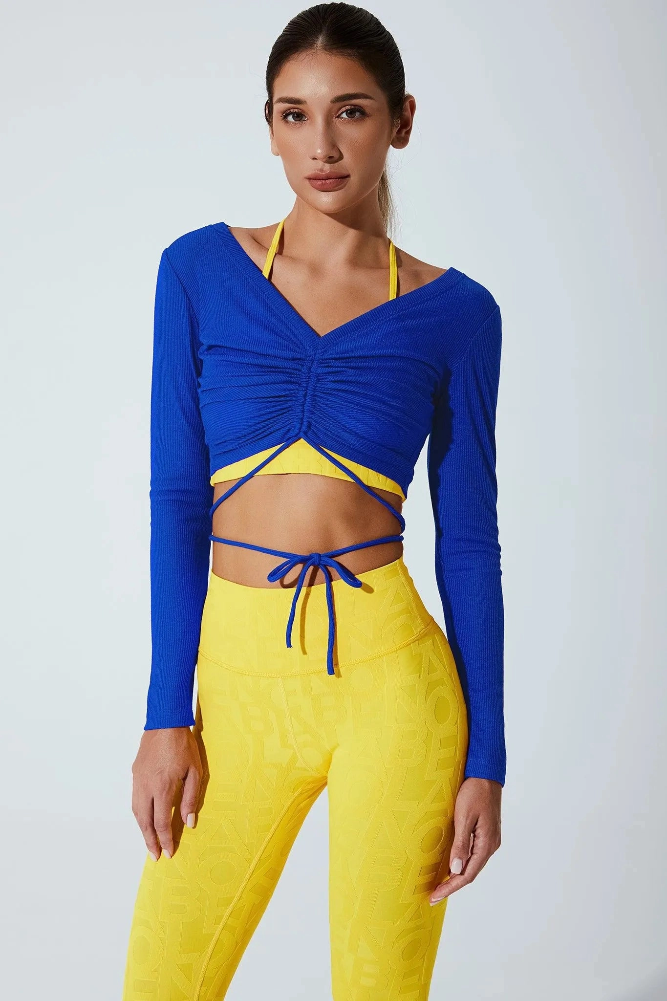 Sustainable Textile Helen Long Sleeve Drawstring - Blue