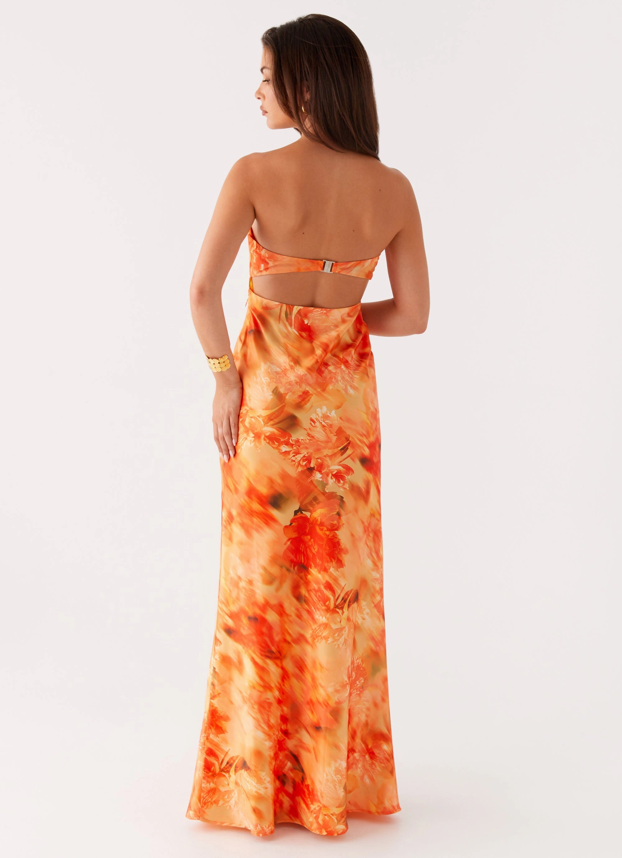 Carmen Maxi Dress - Sunset Floral hypoallergenic Lower Hem