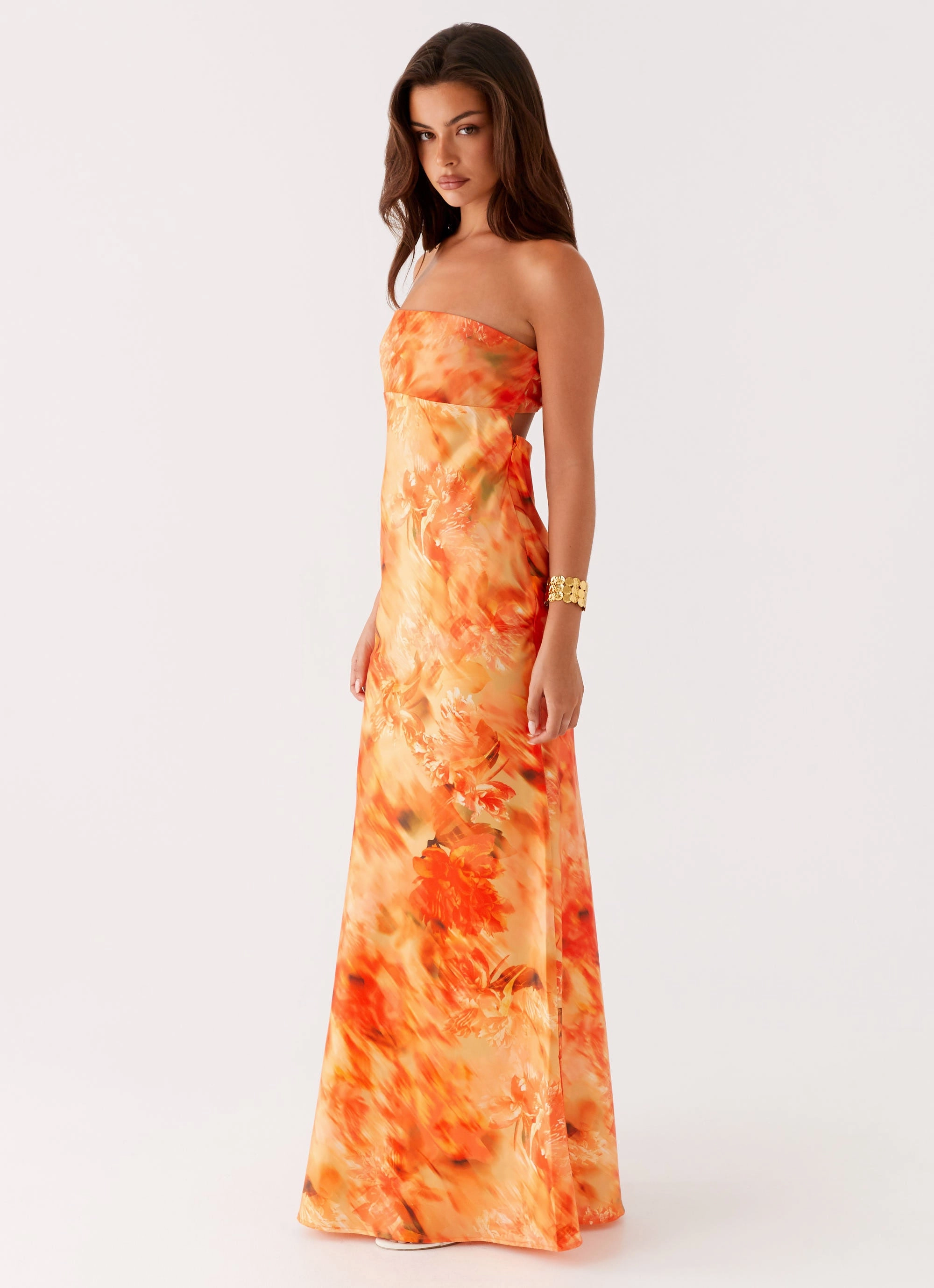 Carmen Maxi Dress - Sunset Floral Sophisticated Appeal Kind Light