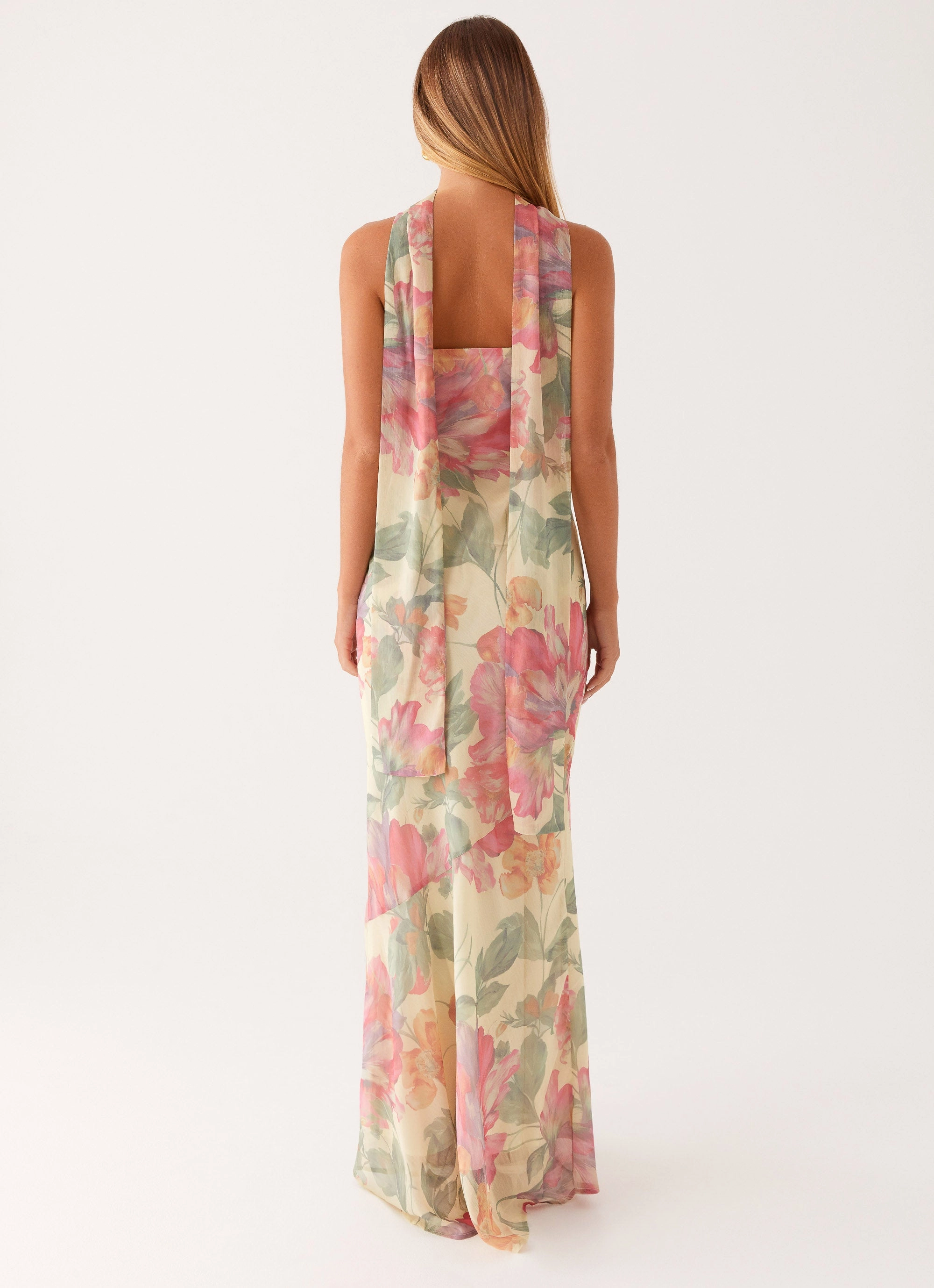 Under The Pagoda Maxi Dress - Yellow Peony Walk Mood FadeResistantColor