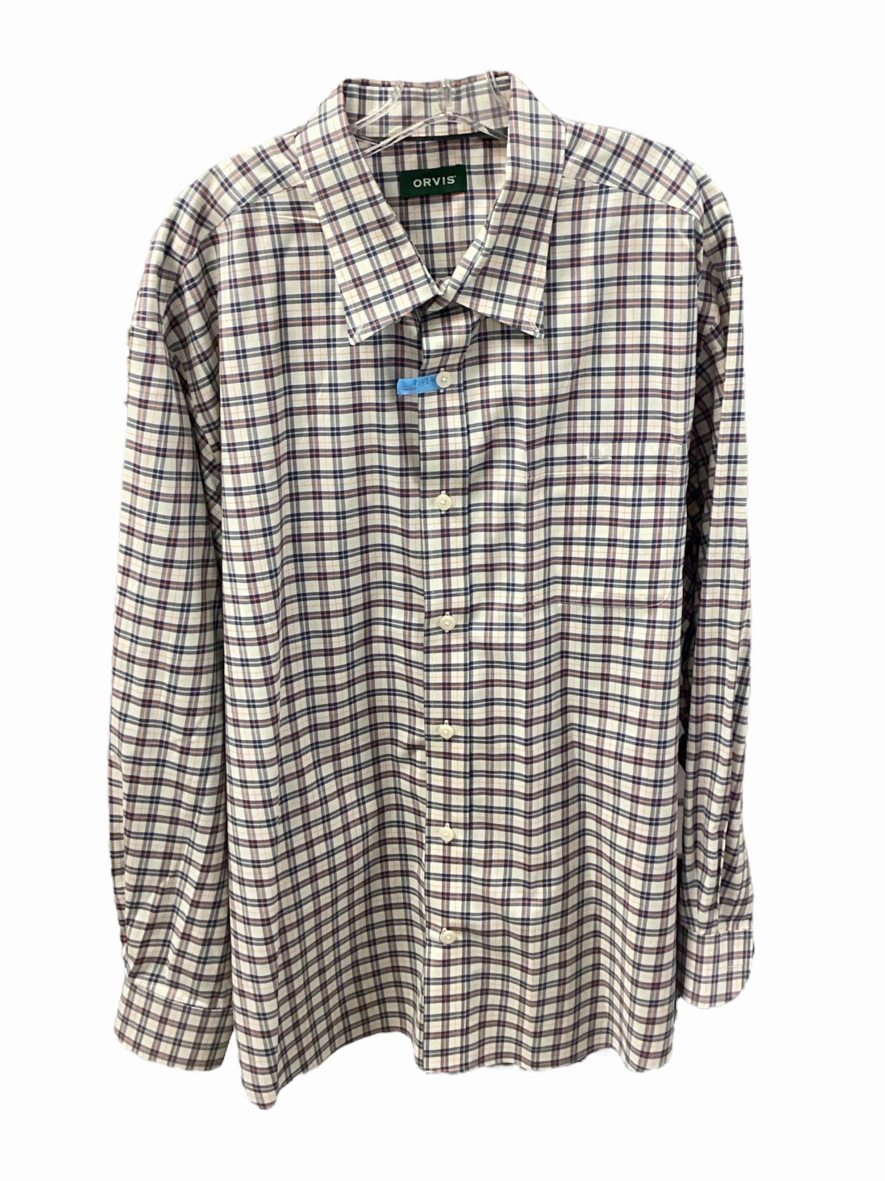 Orvis Men's Shirt Plaid XXL High Street Fashion Everyday Wear