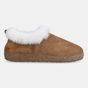 Comfortable Step Reinforced Seams Unisex Iceland Cozy Shearling Clog In Chestnut