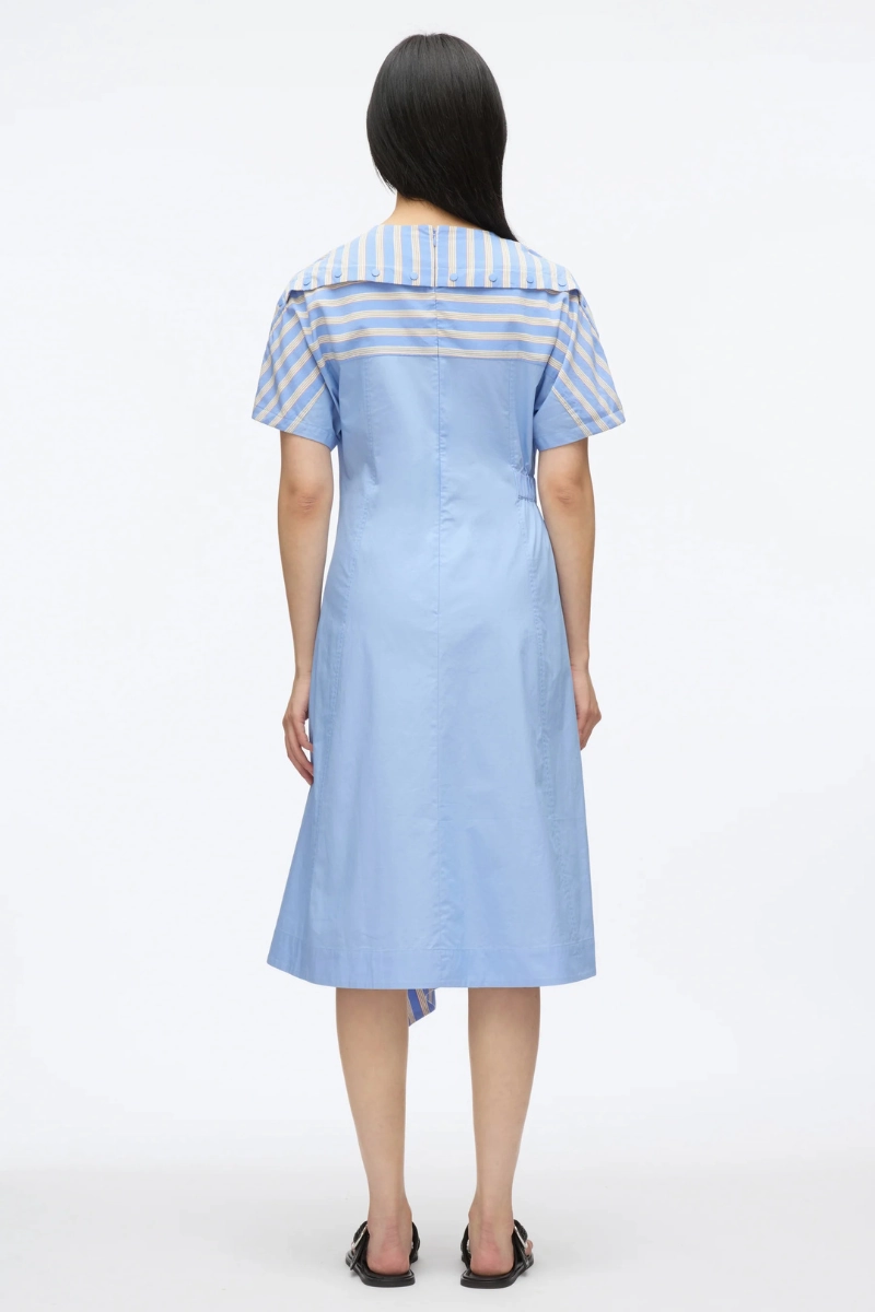 V-Neck Dress Flexible Design Classic knee-length dress