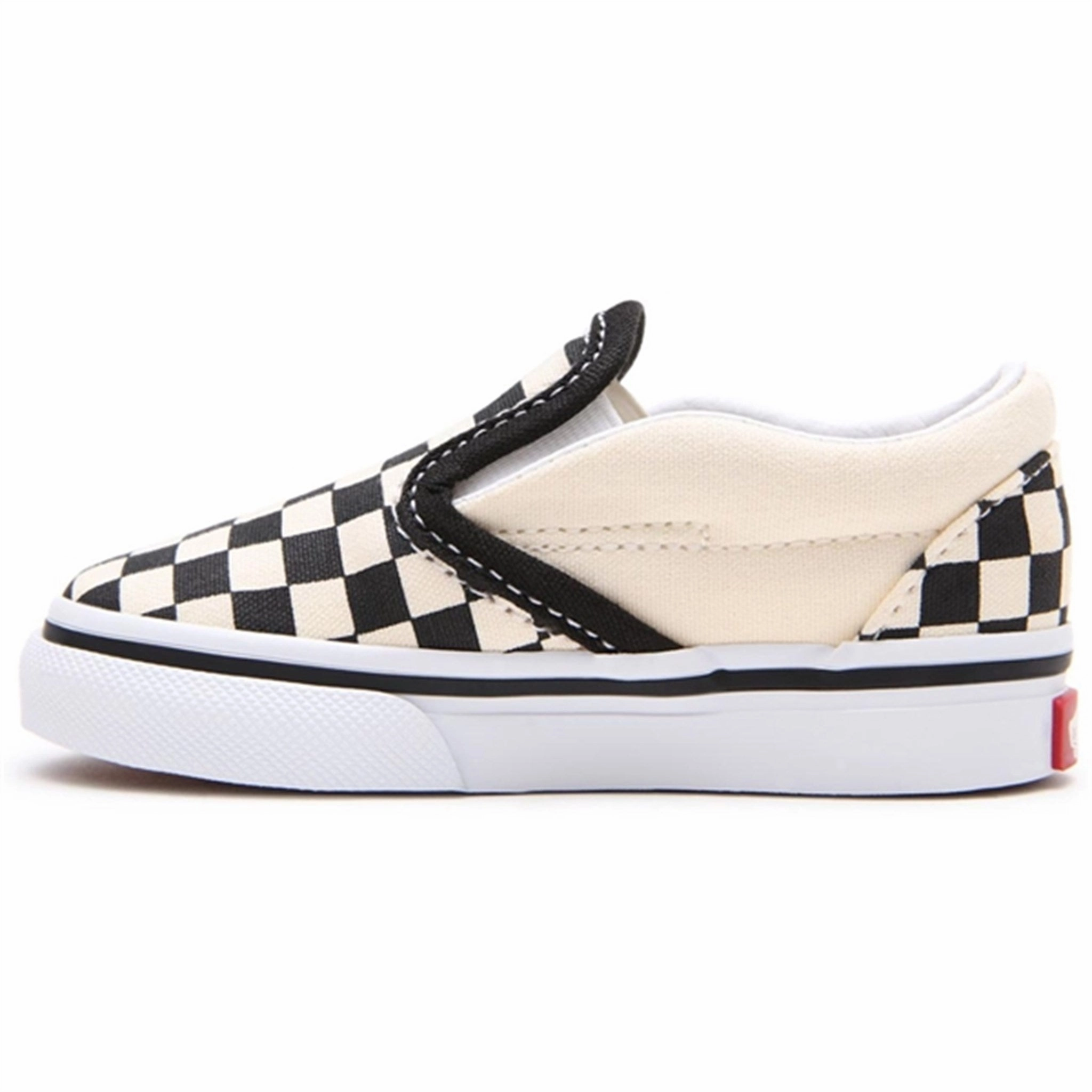 Casual Wear Lace Secure VANS Classic Slip-On Black/White Checkerboard Sko