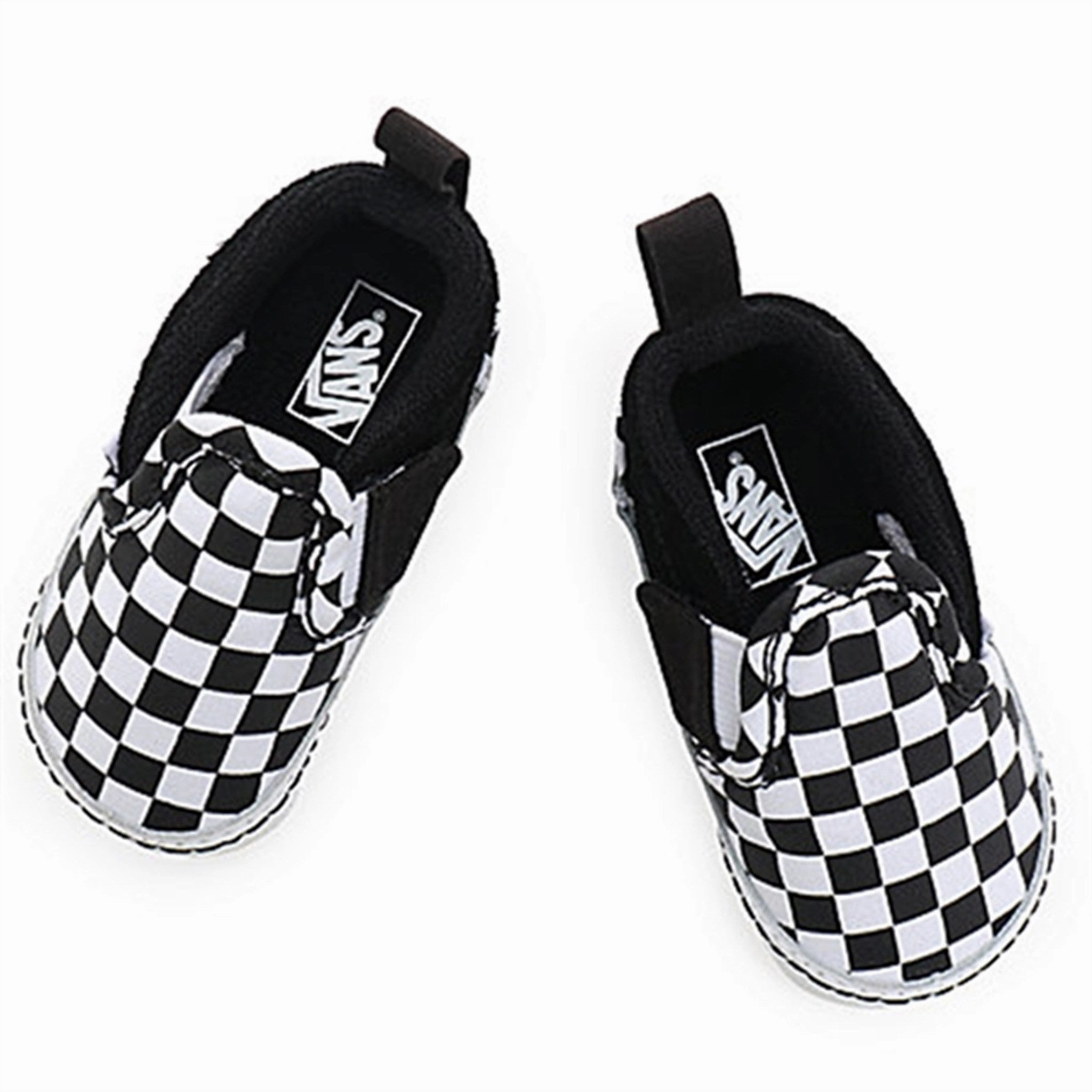 VANS IN Slip-On V Crib Sneakers Checker Black/True White Soft-touch design Power Motion