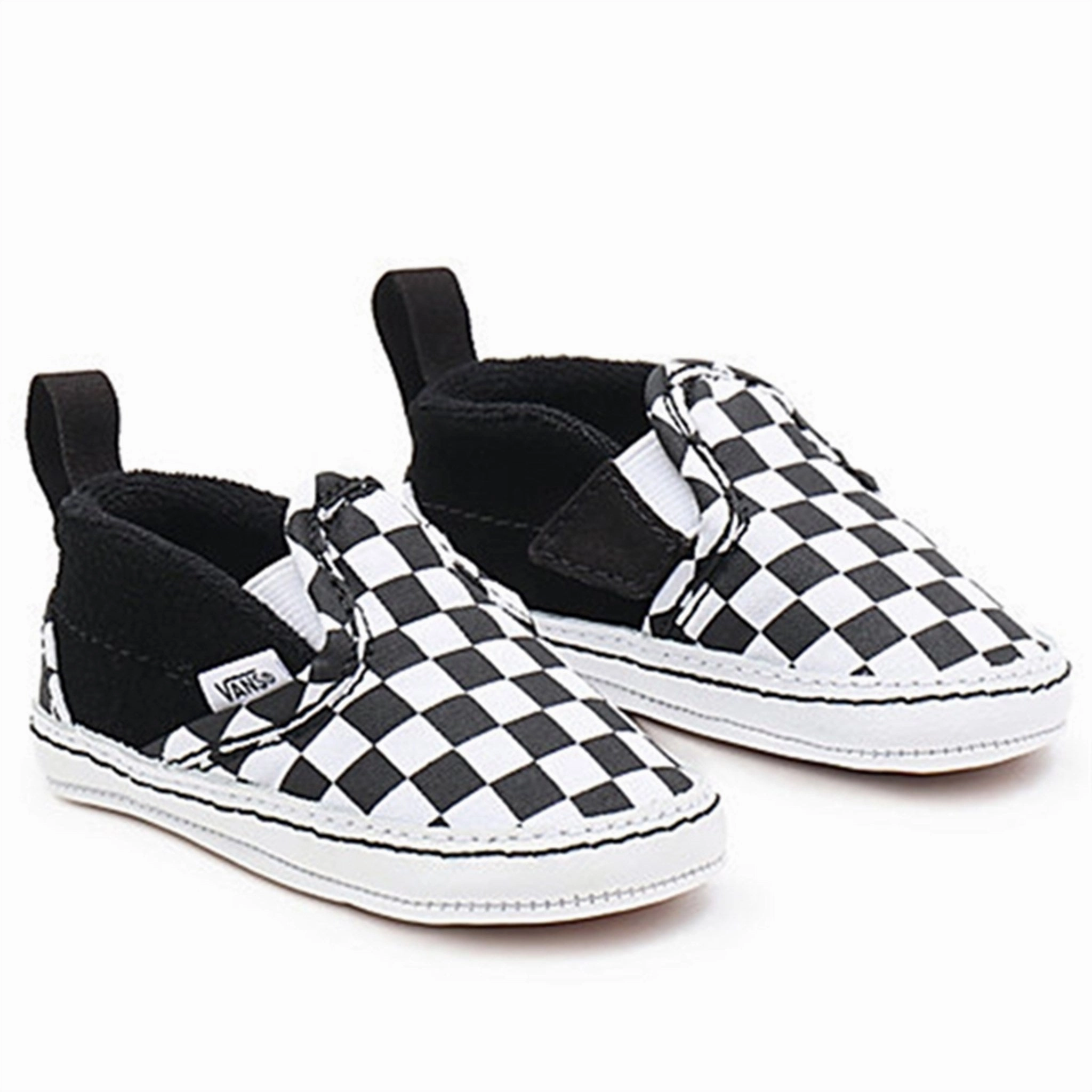 VANS IN Slip-On V Crib Sneakers Checker Black/True White Style Upgrade