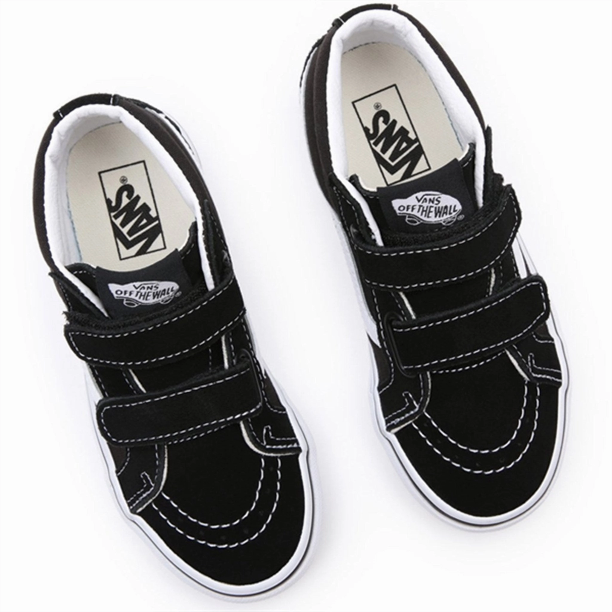 VANS SK8-Mid Reissue V Black/True White Shoes Breathable Upper Design Rollbar Stability Controls