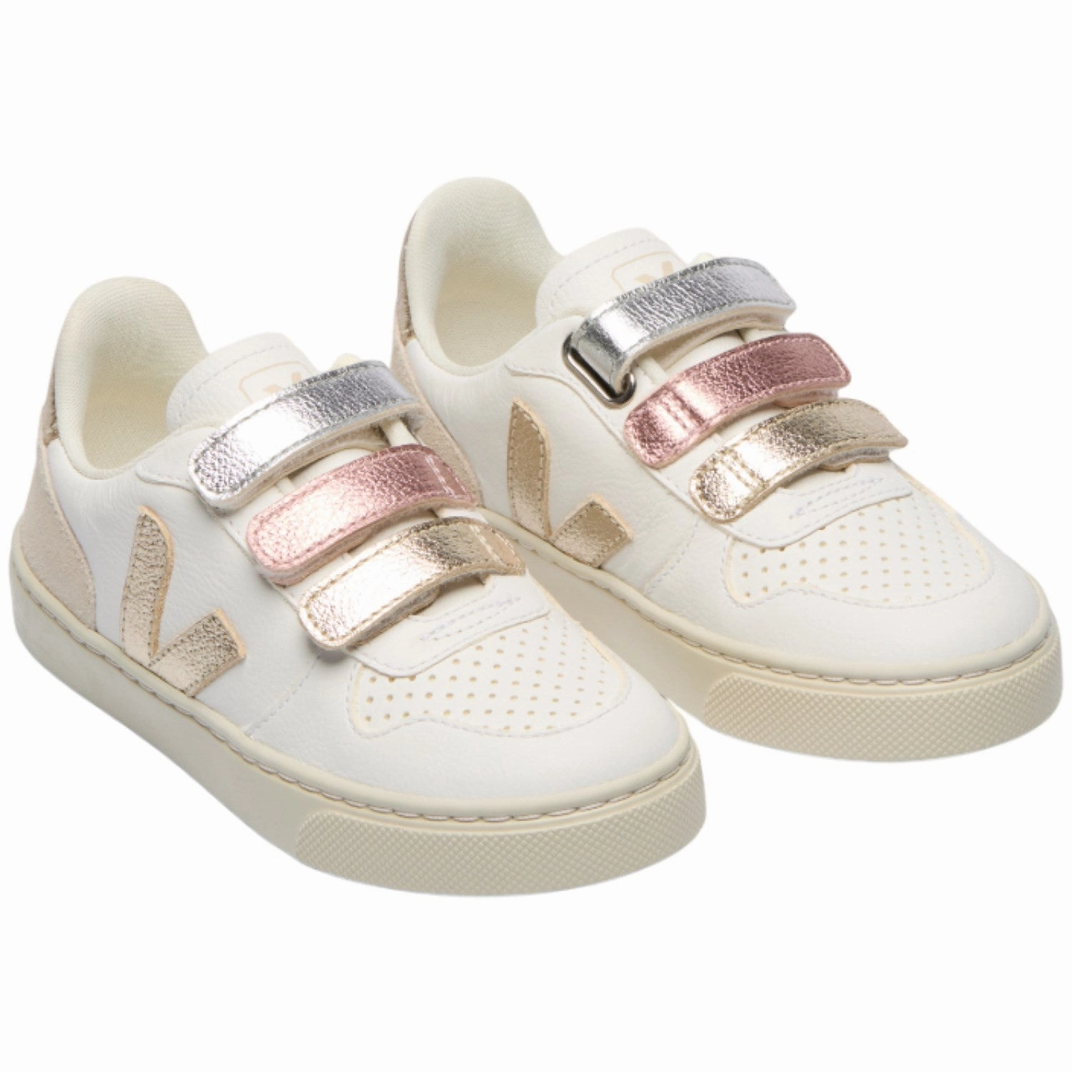 Veja Multico Extra White Shiny Small V-10 Sneakers orthopedic insole