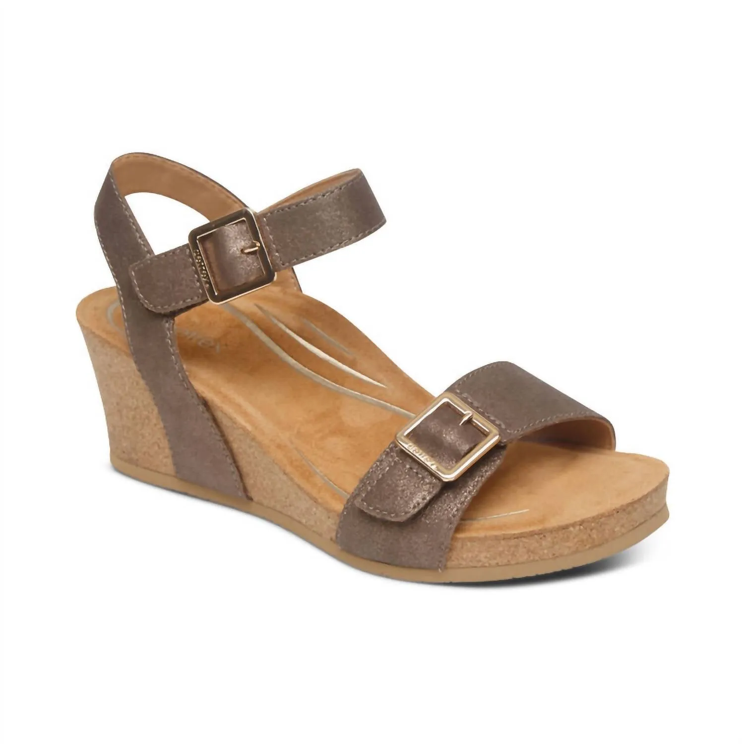 Effortless Pair Women's Lexa Wedge Sandals In Bronze