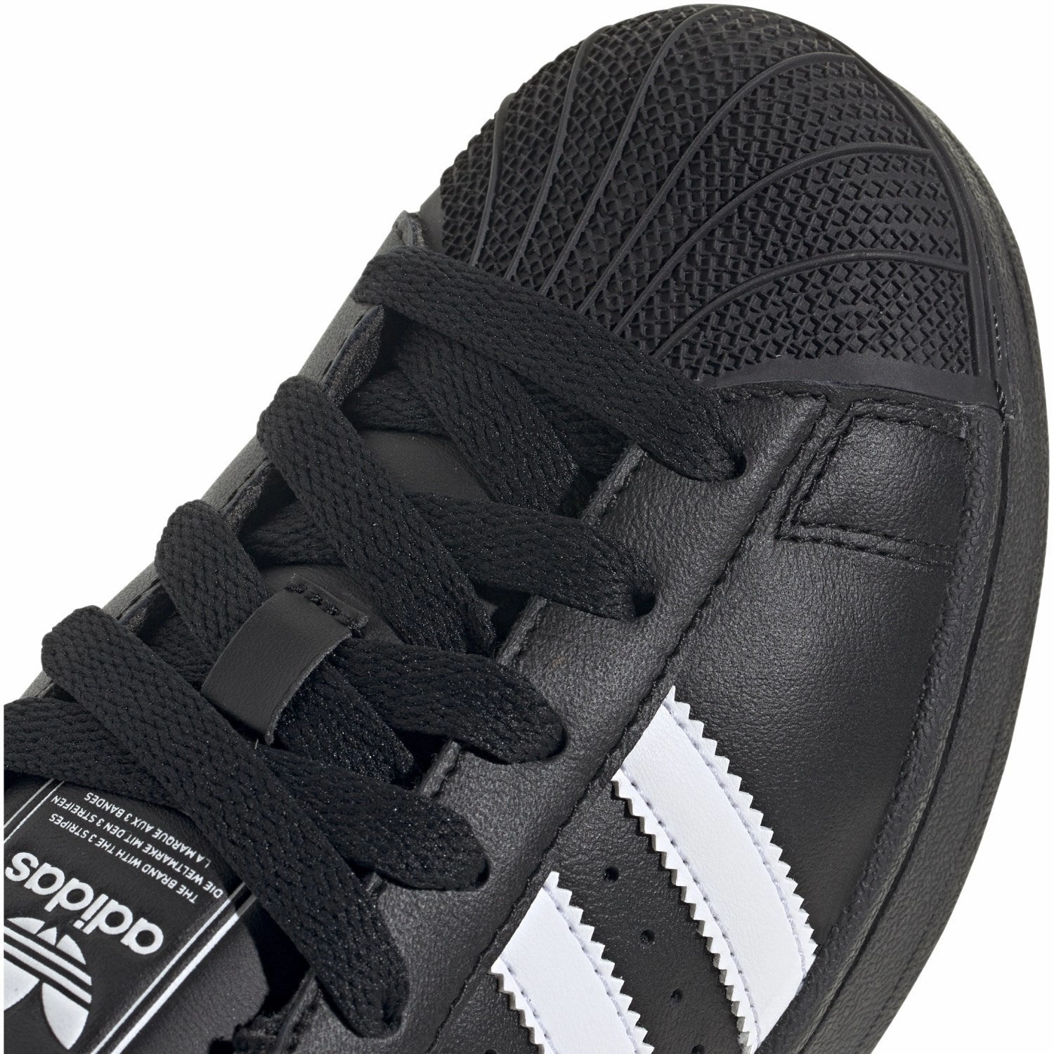 adidas Originals Core Black/Ftwr White/Core Black Superstar Ii J Sneakers High Rebound Midsole Low Top Profile