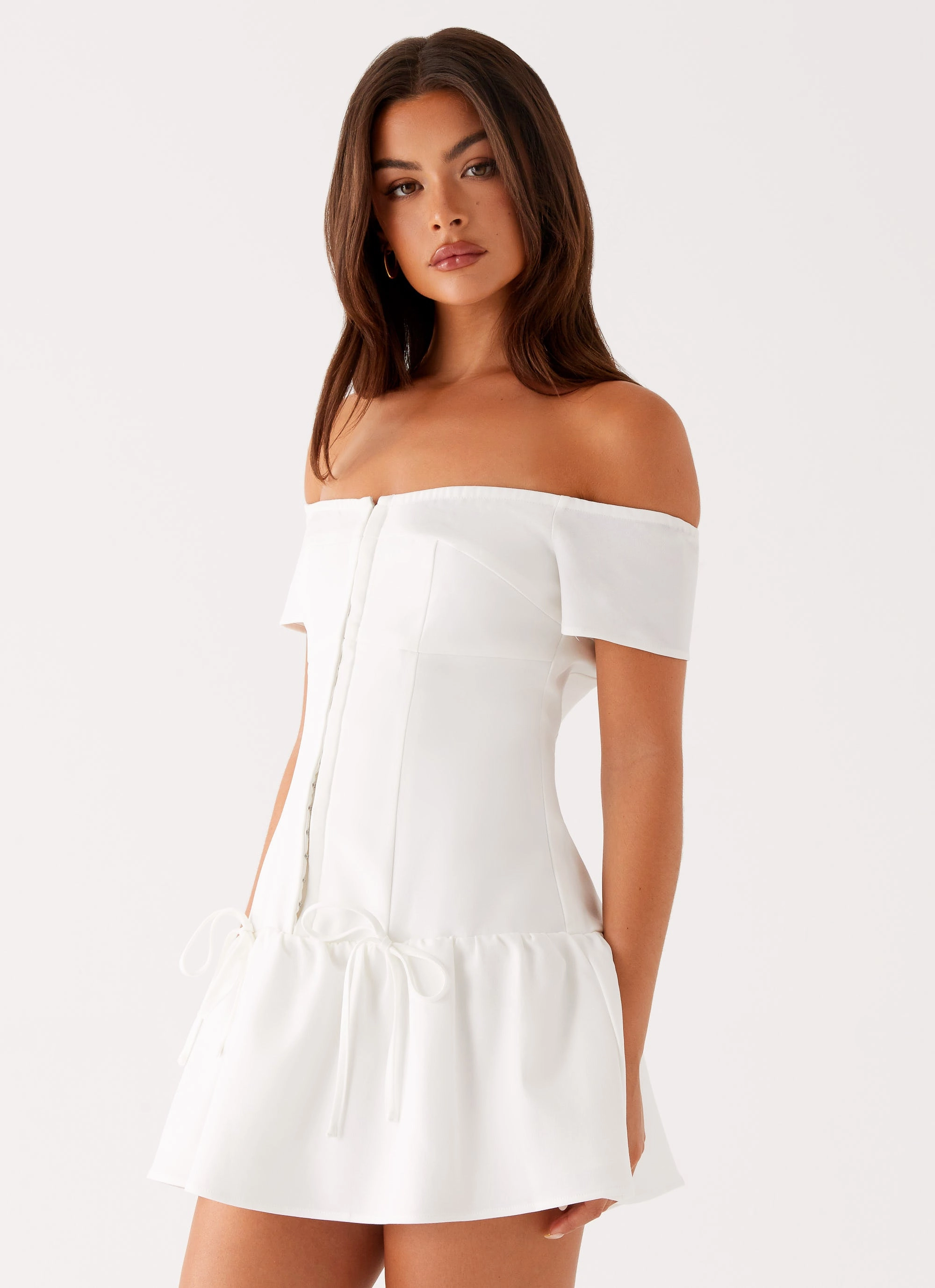 Penny Mini Dress - White Light Wear