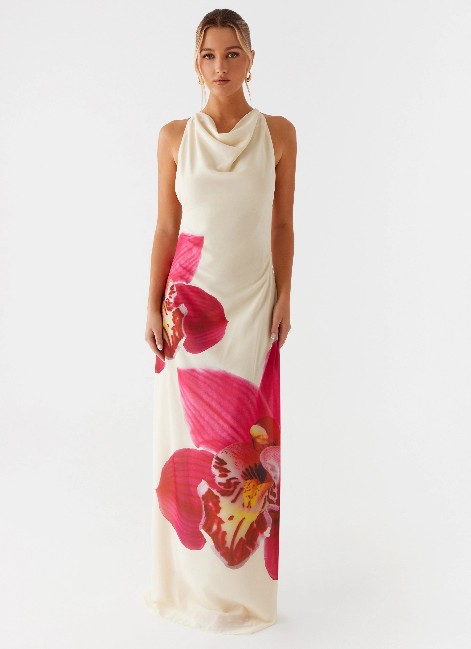 Island Girl Maxi Dress - Yellow Relaxed Fit Design Short Sleeve