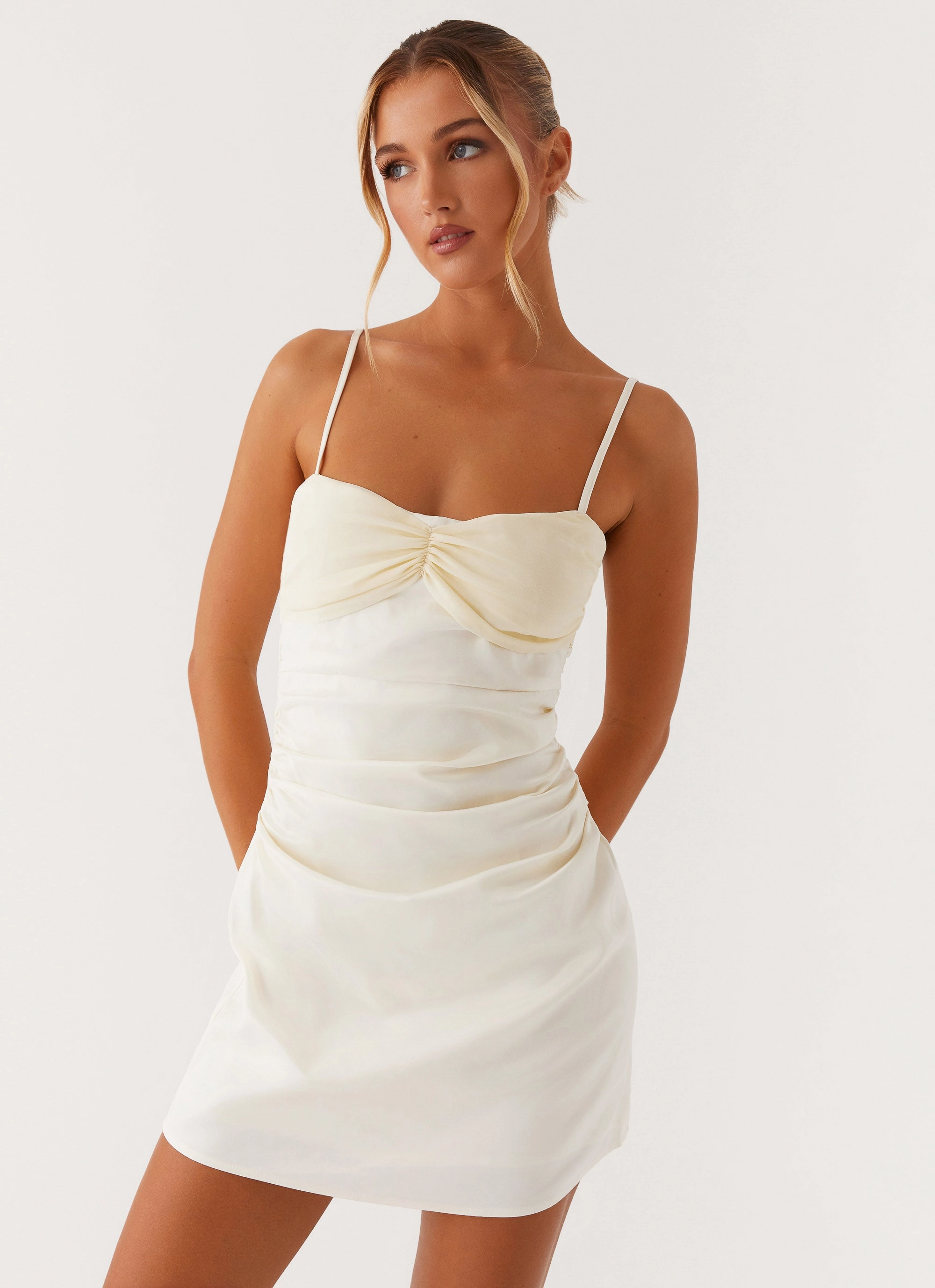 Smooth Curve Last Summer Mini Dress - Ivory