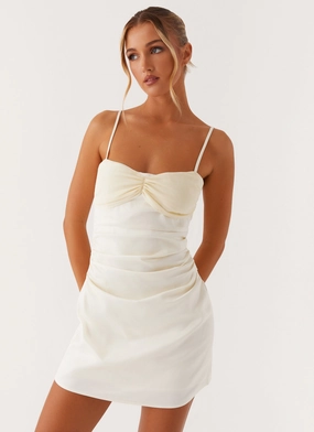 Smooth Curve Last Summer Mini Dress - Ivory