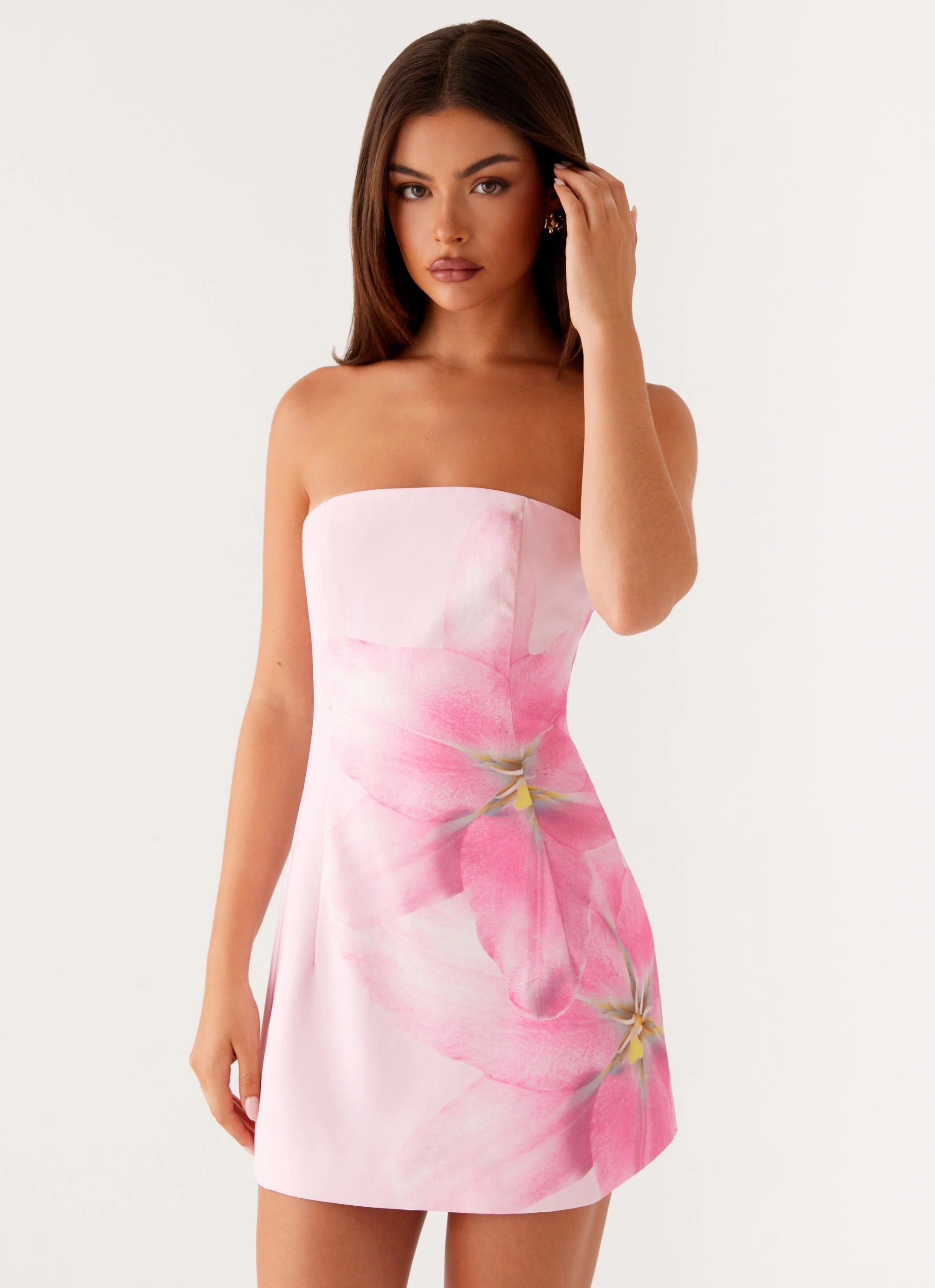 Sugar Rush Strapless Mini Dress - Pink Lounge Base