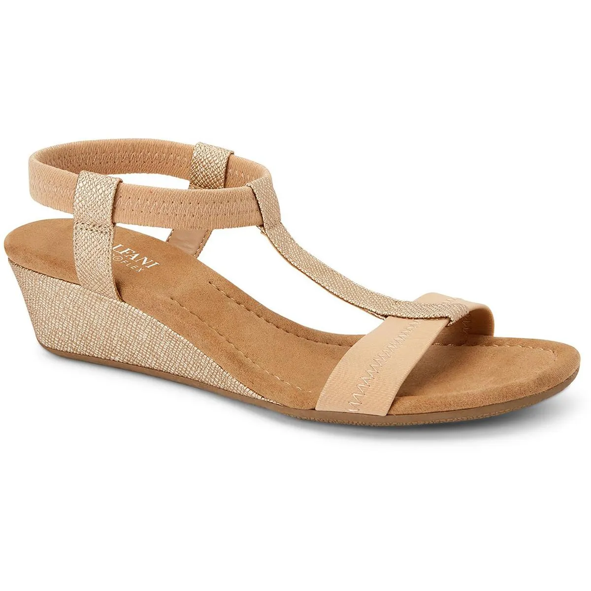 Durable Fit High Rebound Foam Voyage Womens Mixed Media Wedge Sandals