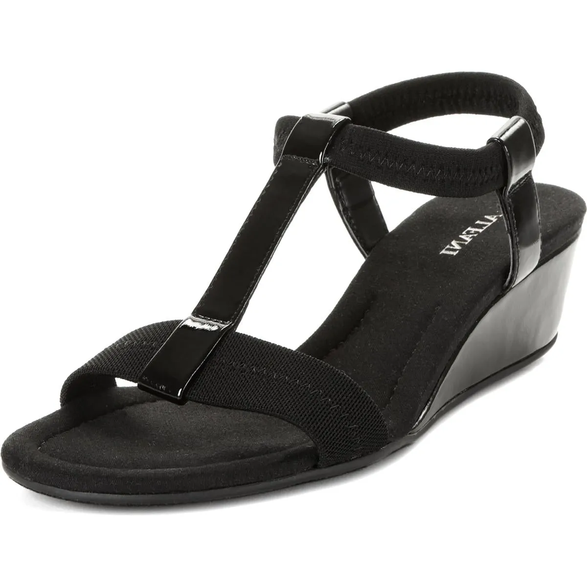 Voyage Womens Mixed Media Wedge Sandals Beach Walk