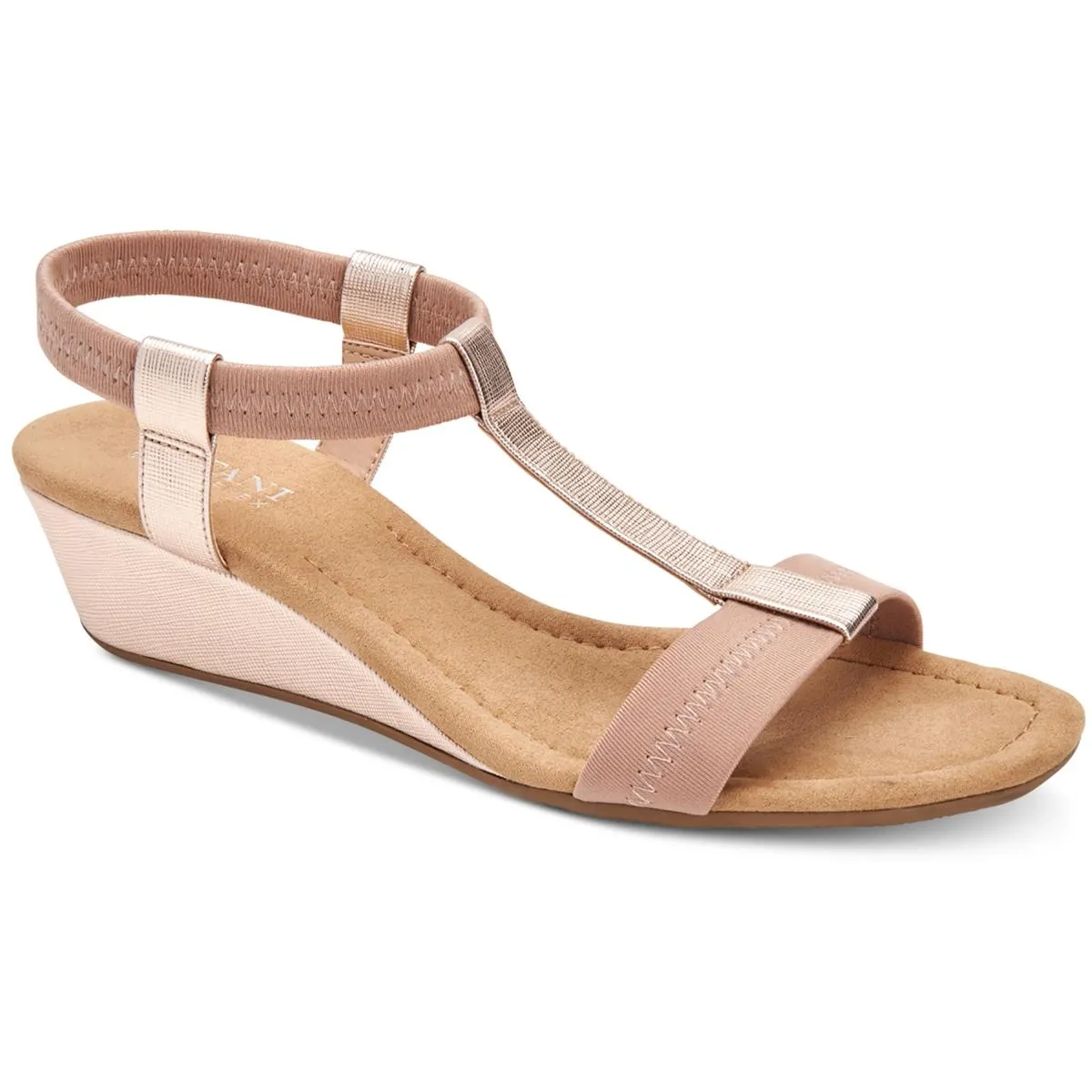 Vacation Mode Voyage Womens Mixed Media Wedge Sandals