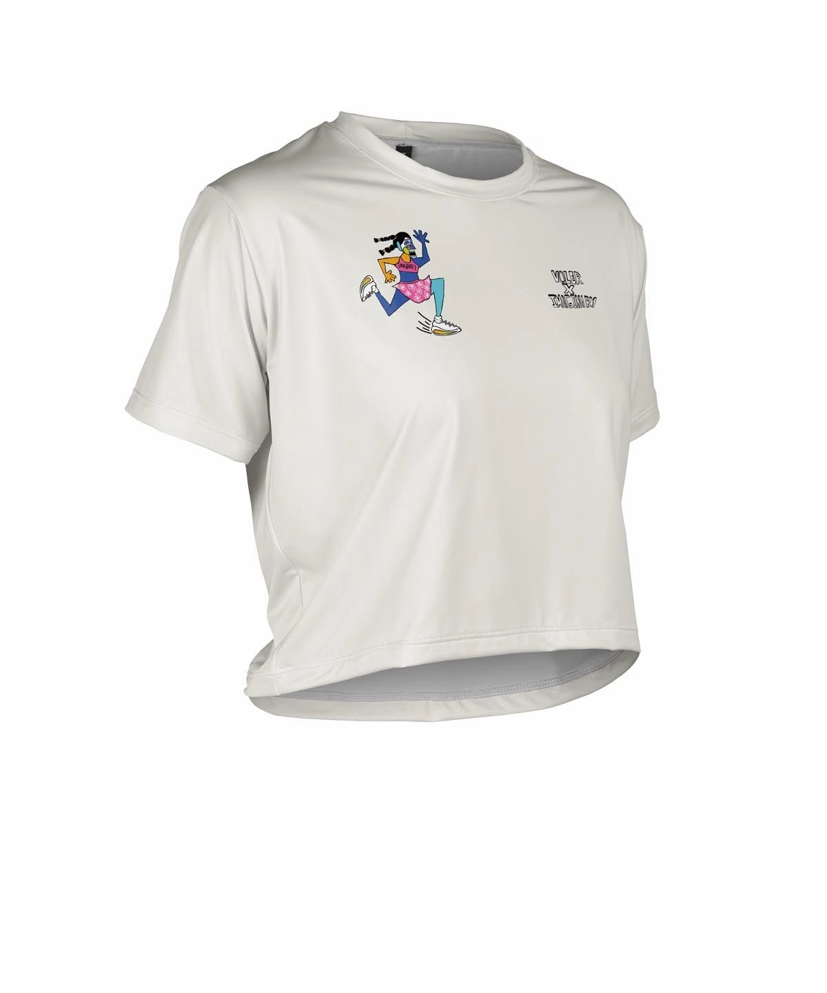 Thermoregulating Technology Anti Pilling Fabric Treatment W. CROP TEE - IMAGINARY RUN CLUB