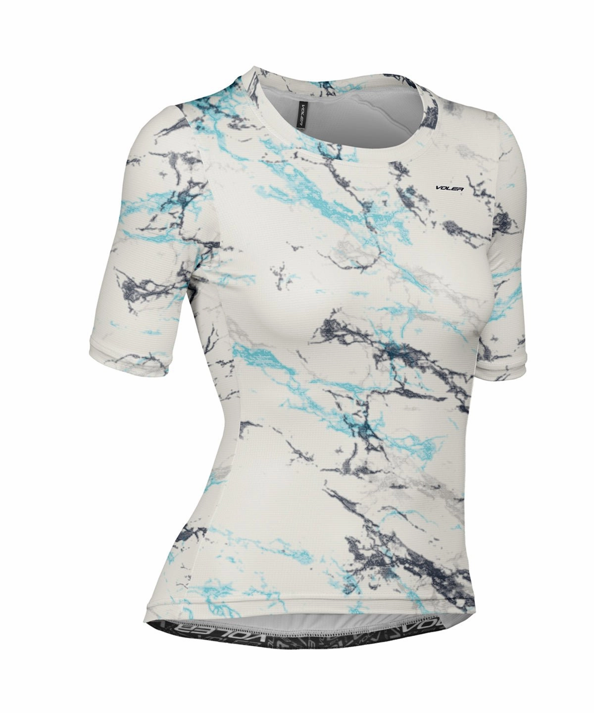 Moisture Wicking Material Strong Lines W. PRO AIR ZIPPERLESS JERSEY - DEBRUHL MARBLE