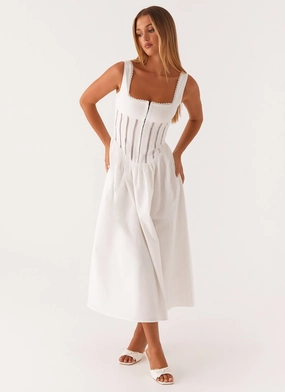 Minimal Harmony Waiting On You Midi Dress - White
